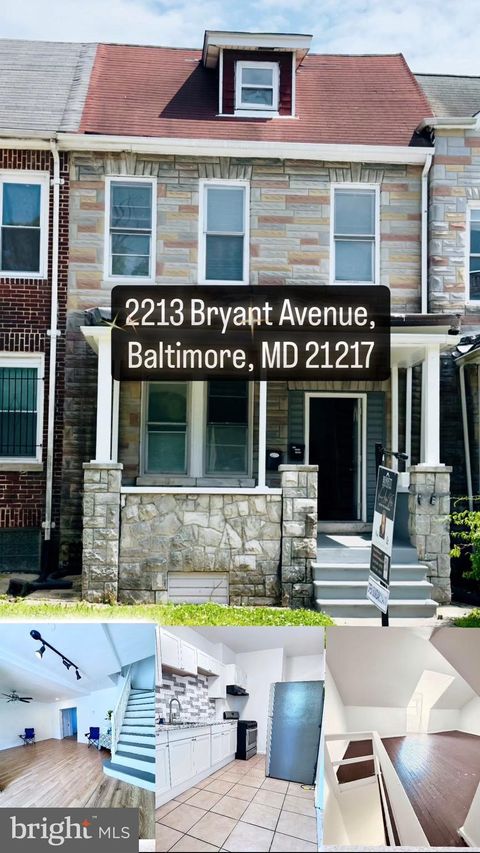 Townhouse For Sale - 2213 Bryant Avenue<br/> BALTIMORE, MD 21217