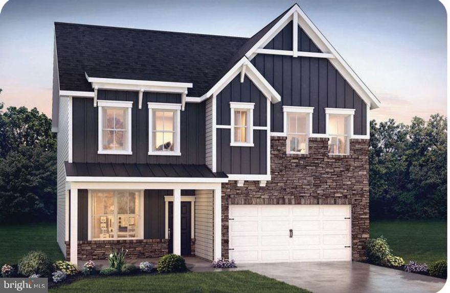 The Penwell by D.R. Horton is a new construction home featuring approx. 2500 square feet of total living space. There are 4 large bedrooms, 2.5 baths, a study/office, 2 car garage, and a FINISHED  BASEMENT!! Enter from the large front porch into the entryway, past the study with French doors, to the open floor plan. The kitchen is well-appointed with beautiful cabinetry, a large pantry, stainless steel appliances, and a built-in island with ample seating space. The bright kitchen overlooks the dining and living areas, with slider doors to the back yard, great for entertaining! Upstairs you will find the sizeable primary en suite, with a large bedroom, a private bathroom featuring double bowl sinks and walk in shower that leads to the large walk in closet. Three additional nice sized bedrooms and the conveniently located laundry room complete the second floor. There is a FINISHED  BASEMENT with plumbing rough-in for the future bathroom and a large storage area as well. Photos are representative and not the actual home. The finish colors in this home may be different. Model home will be open Monday thru Saturday 10:00 am to 5:00 pm. and Sunday 11:00 am to 5:00 pm.
Listing Office