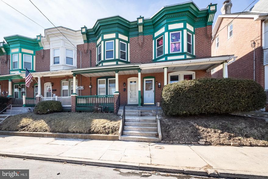 Welcome to 124 Strode Ave, a charming row home in the heart of Coatesville City, offering tons of original character looking for a new owner to love and restore fresh life! Step onto the inviting front porch before entering the spacious living room, where rich hardwood flooring and a cozy fireplace create a warm and welcoming atmosphere. The living room seamlessly flows into the dining area, leading to a generously sized kitchen with ample cabinet and countertop space.  A rear door off the kitchen opens to a covered porch, overlooking the fenced-in backyard—a great space for outdoor gatherings or pets to play. Upstairs, you'll find four bedrooms and a centrally located hall bath.  Additionally, a large basement for all your storage needs and a rear garage offering off-street parking. Throughout the home, ornate woodworking on the doors and staircase adds a touch of historic charm. Don’t miss this opportunity to own a spacious home with classic details!