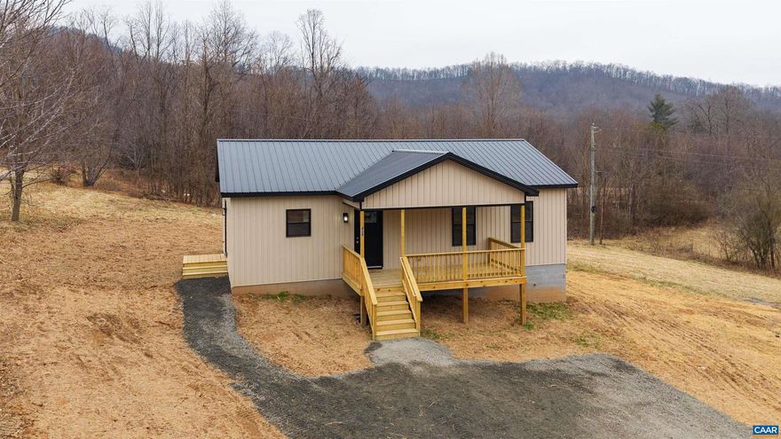 Brand-new 3-bed, 2-bath home on 1.79 private acres in beautiful Nelson County, VA for ONLY $245,500! Modern open layout with granite countertops, stainless steel appliances, luxury vinyl plank (LVP) flooring throughout, and a durable metal roof. Well sized covered front porch that you can enjoy your coffee and not get rained on! Perfect for first-time buyers, or those seeking affordable housing options. The owner of the construction company ( Tidbit Homes LLC) is also the principal broker of First Virginia Estates and the listing agent of this home.,White Cabinets
