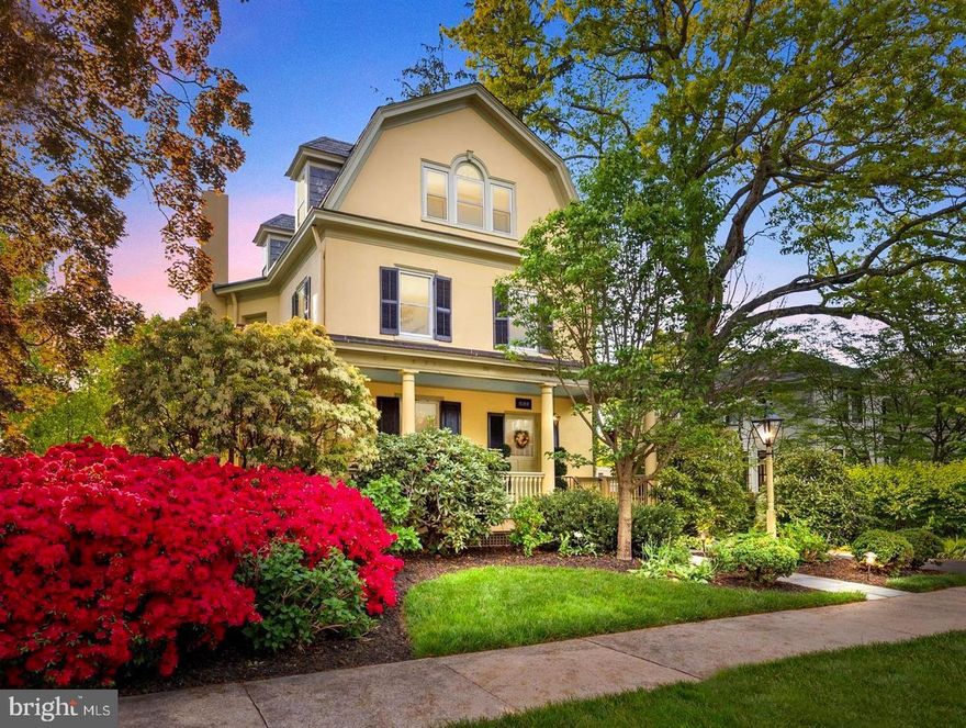 Everlasting in beauty for more than 121 years in the heart of Newtown Borough, 194 N Chancellor is an exquisitely restored and masterfully reimagined residence that makes an immediate and lasting impression. A seamless union of timeless architectural character and refined modern enhancements, the home offers exceptional craftsmanship and effortless, turn-key living in one of the area’s most coveted settings. No expense has been spared as you are greeted by a charming wrap-around front porch and newly installed white oak flooring, one is immediately enveloped in a sense of sophistication. This impactful impression is further enhanced by a thoughtfully designed layout, equally suited to vibrant entertaining and comfortable everyday living.  The historic integrity of the home has been preserved with intention yet modernized for functionality.  Inside, the inviting parlor room transitions effortlessly into a dedicated dining area, showcasing a distinctive exposed brick accent wall and original built-ins. The heart of the home, a luxurious kitchen designed by Village Handcrafted Cabinetry, boasts an opulent center island adorned with marble, top-of-the-line stainless steel Thermador appliances, gas cooking range, wall ovens, paneled Sub Zero refrigeration, a dedicated wine fridge, and a classic porcelain farm sink. This culinary haven extends into a convenient walk-in butler's pantry displaying the original exposed brick, natural lighting, additional cabinetry, and second sink. The first floor also features a cozy living room with a Mercer tile adorned gas fireplace.  A stunning sunroom with natural light offers direct access to an impressive covered deck featuring a vaulted ceiling and captivating views of the verdant backyard garden. Venturing upstairs, the second level accommodates three generously sized bedrooms with custom closets, two fully renovated bathrooms w/ radiant heated flooring, and a convenient laundry area. The entire third floor is devoted to the owner's suite, a private sanctuary boasting a revamped custom walk-in closet and a lavish en-suite bathroom with a dual-head walk-in shower and generous vanity space. Additional features include a fully finished basement with custom built-ins, a new security system, wine storage, a whole-home Sonos sound system, and an energy-efficient tankless hot water heater. With careful renovations meeting the highest standards, this home is equipped with all-new 200-amp electrical service, updated plumbing, new sewer line, and dual high-efficiency HVAC systems. Completing the property, a private, detached two-car garage barn provides a spacious workroom and an incredible unfinished space upstairs that's just waiting for your personalized touch.  Located just minutes from Newtown’s shops, dining, and amenities, this turn-key, fully updated historic residence presents a refined blend of character, modern comfort and incredible walkability in an exceptional location. A very special home where old-world charm meets modern design in beautiful Bucks County, PA.