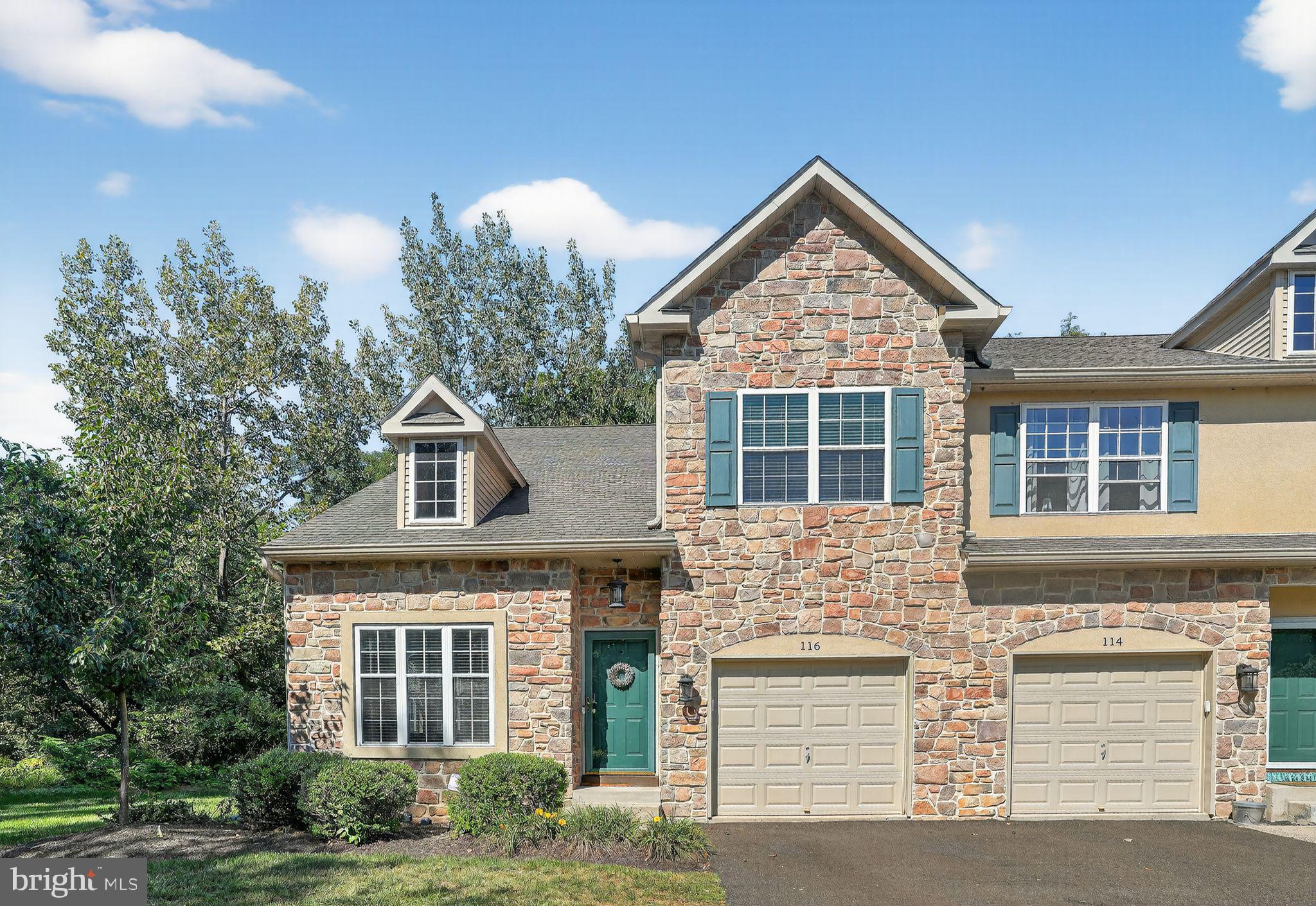 Nestled in the sought-after neighborhood of Yardley Station, this freshly painted end-unit townhome blends comfortable living with the charm of Yardley Borough. From the moment you arrive, you’ll appreciate not only the thoughtful spaces inside, but also the vibrant community just outside your door. The main level welcomes you with rich wood floors and vaulted ceilings in the living room, creating a sense of openness and light. The dining room is detailed with crown molding, while the kitchen offers warm wood cabinetry, granite countertops, a center island, and sliding glass doors that open to the deck. Just beyond, the family room invites you to gather around the gas fireplace, a cozy complement to the open layout. A powder room and a convenient laundry room with upper cabinets complete this floor. Upstairs, a versatile loft provides the perfect spot for a home office, reading nook, or play area. The primary suite features vaulted ceilings, a walk-in closet with custom organizing system, and a spacious en-suite bathroom with a double vanity, soaking tub, and separate stall shower. Two additional bedrooms share a hall bath, offering comfort for family and guests alike. The finished basement with its soaring ceiling heights expands the living space with recessed lighting and a bar—ideal for hosting or simply unwinding. Out back, the deck overlooks a tree-lined yard, offering a private place to enjoy morning coffee or evening gatherings. The side yard area offers space for more outdoor activities. Life in Yardley Borough is just as inviting as the home itself. From here, you can stroll to the train station, the Delaware River, charming shops, and an array of restaurants and cafés. Known for its welcoming spirit and strong sense of community, Yardley blends small-town character with commuter convenience. Add in the highly regarded Pennsbury School District, and this home offers a truly special opportunity to enjoy one of Bucks County’s most beloved boroughs.