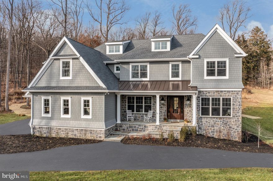 FABULOUS NEW CONSTRUCTION, JUST COMPLETED - MOVE IN READY!  Brand New Quick Delivery Home in the Award winning Tredyffrin-Easttown School District, situated on almost 2 full acres.  Top of the line finishes throughout entire home.  Enter the large foyer from the flagstone front porch – The expansive main foyer opens to a spacious home with 10 foot ceilings.  At the end of the Foyer there are sliders that lead out to the inviting Patio & backyard.  The Foyer also has a formal Powder Room and a Coat Closet.  To the right, there is a formal Living Room with crown molding and lots of natural light.  To the left is the Dining Room with a Tray Ceiling and Crown Molding, complete with a Butler’s Pantry, which leads to the kitchen.  The Kitchen is outfitted with high-end appliances, a pantry, and a large island for all of your entertaining needs.  Tucked behind the kitchen is the rear stairs and access to the Three Car Garage, as well as a very large Mud Room with cubbies and a second Powder Room. The Breakfast Room features soaring ceilings and a custom center open slider out to the back yard completed with a beautiful Flagstone Patio.  There is custom Wet Bar adjacent to the Family Room, in case you forgot your drink in the kitchen. The Family Room features a true masonry wood-burning fireplace, a Cathedral ceiling and lots of natural light.  The first level is completed by a study with Glass Doors and a large bay window.

Upstairs you will find a spacious Master Suite, with two large walk-in closets, a large bathroom, complete with a two-sink vanity, large shower with a bench, and a free standing soaking tub.  There are four other ample-sized bedrooms on this level.  Bedrooms 3 and 4 have walk-in closets, and share a Jack and Jill Bathroom, outfitted with a double vanity and tub shower.  Bedrooms 2 and 5 also share a Jack and Jill Bathroom, completed a double vanity and an over-sized shower. A generously sized Laundry Room with plenty of cabinets and a sink, completes this level.

The walk-up third floor is almost 1,000 sq ft of finished space.  It has been drywalled, carpeted and pre plumbed – it can be an office, a playroom, or an additional bedroom. The basement (1256 sq ft) offers the option to be finished with or without a bath and provides lots of daylight with windows and direct access to the back yard.

This is the perfect opportunity for any buyer to own an estate of their dreams.  Close to major highways and public transportation, as well as, the Valley Forge National Historical Park.  The area is an eclectic mix of Chester County farm-land and Main Line convenience. The house is filled with an attention to detail and fine millwork throughout.  Every decision has been thoughtfully considered, and there is room to make it your own!

Please Note: Property will be reassessed after settlement and taxes are TBD