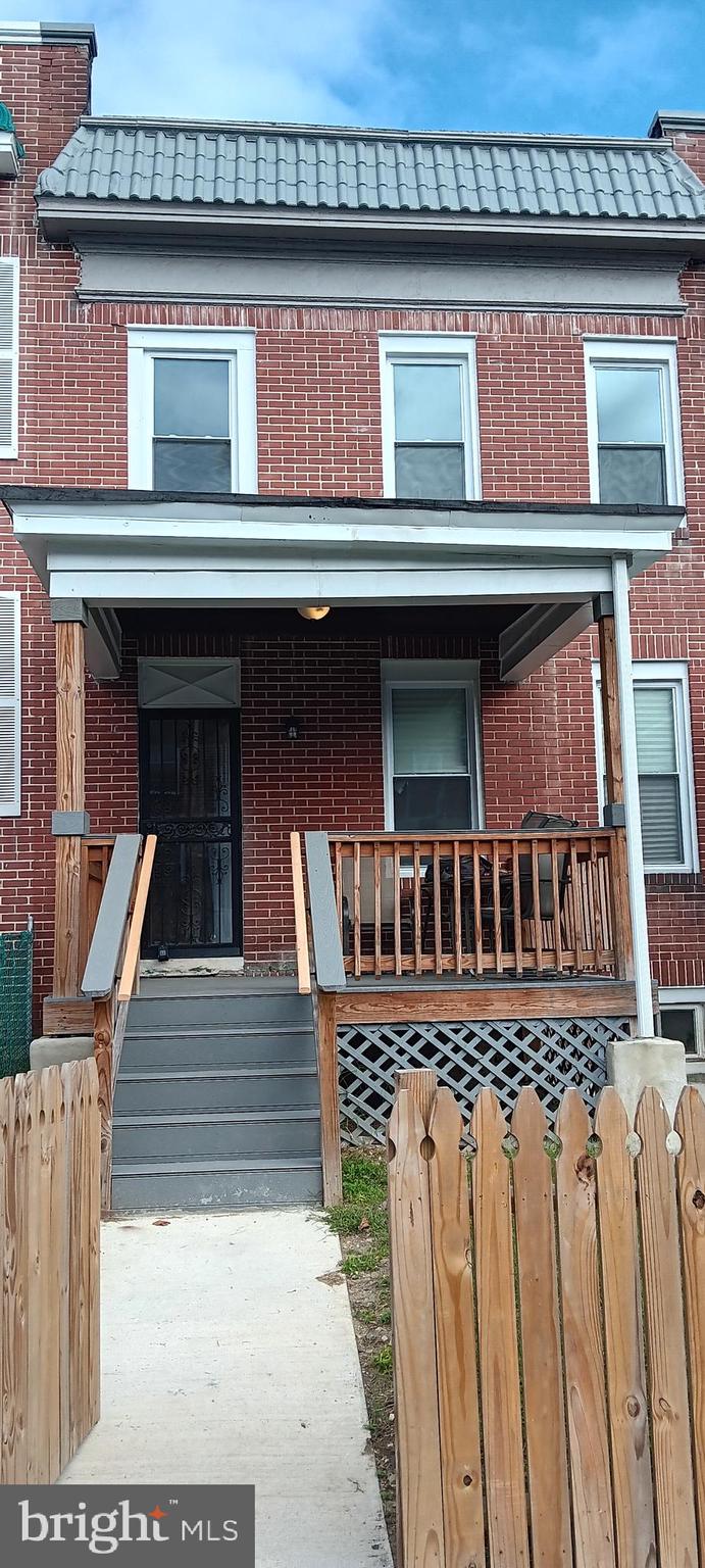 Rehab is Finally Done,! You Must see this 3 Bedrooms, 3 Full Baths, & Rear Parking Pad!!!
A stunning renovation has taken place behind the door of this 3BR/3FBA brick Townhome located on a quiet street in the Allendale neighborhood of Baltimore city. The luxury begins as you step into a beautifully designed main floor featuring custom box tray ceilings , luxury flooring, and luxury lighting throughout the open floor plan. The kitchen features plenty of cabinets, stainless steel appliances, granite counter tops with a complimentary glass tile back splash, and a stainless steel sink set into the granite island. The second floor offers two sizable secondary bedrooms, a newly remodeled full bath in the hallway, The primary boasts a private en suite featuring beautifully tiled shower walls. The lower level is finished offering additional living space, and there is a full bath with tub and shower, make it a game room, lounge room, gym or office, it's your choice. There is a walk-out to the back yard from the basement. From the kitchen step outside onto a large composite material deck with a covered roof that overlooks a concrete pad, space enough for two cars to park. In the rear of house there is a common shared grass field. Imagine all this and in close proximity to shopping restaurants, hospitals, and commuter routes. Five minutes to I -95 N/S, and 695 Beltway, 10 minutes to downtown Baltimore City.