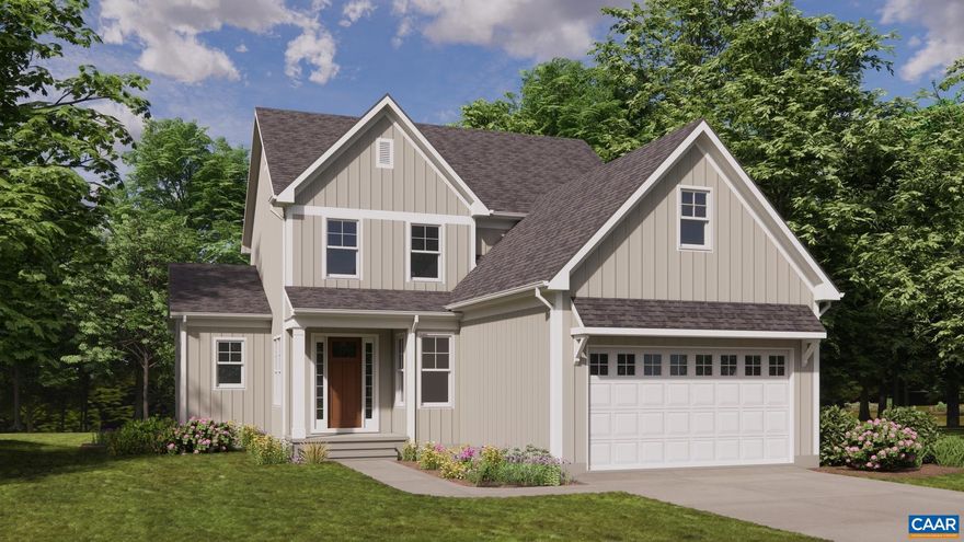 A rare opportunity to find a cul-de-sac homesite in a convenient, established neighborhood minutes from Rt. 29 and Downtown. Permits have been issued with preparation for a Fall, 2026 delivery. Contract now, before 2026 price increases abound, to include your personal touches. Easy living with primary suite on the main level, complete with great family and entertaining areas plus a private study. 3 bedrooms, 2 baths and storage area on the second floor. An unfinished basement completes the house package. The large rear deck enjoys a wooded view. Floor plan in documents. Owner/agent. Also offered for sale as lot only, before ground breaking. Taxes are unknown at this time.