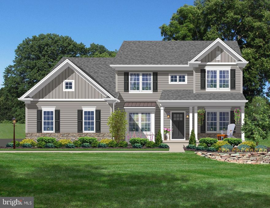 This new two-story Craftsman home in Weisenberg Township, Northwestern Lehigh School District in Lehigh county  offers easy access to major highways.  The home is tucked away in a quaint residential setting  backing up tree lined rear yard offering your family for “carefree living.”  The first floor features an open entryway and engineered hardwood flooring throughout the first floor.  The hub of the house, the family room and kitchen, features an open floor plan, allowing natural sunlight to flow throughout.  The family room features a gas fireplace, and the kitchen features granite countertops, 42” wall cabinets, an island with seating, spacious pantry and stainless-steel appliances.  There is also a dining room, den/flex room, to adjust to your family’s needs for dining, playing or working.  Upstairs includes a master suite with a tray ceiling, two walk-in closets, private bath with tile shower, three additional spacious bedrooms, hall bath with double vanity, and a 2nd floor laundry room.  Additional highlights include a full basement with exterior access, a two-car side-entry garage with carriage-style overhead insulated doors and automatic garage door opener.  Outside is a stamped concrete patio.
FEATURES OF THIS HOME :  Basement Ceiling Height Nine feet, Basement with outside entry door, Storage Room in front basement area.  Efficient Gas Hot Air Heat with Central Air Conditioning. Direct Vent gas fireplace, Oak Stained Stair Treads, Ceiling Fans in Family Room & Master Bedroom Ceiling. Exterior offers  Stone Veneer Wainscotting on a  1.7 Acre Lot .  Only 9 homes in this Village setting.  **Builder One Year Home Warranty **