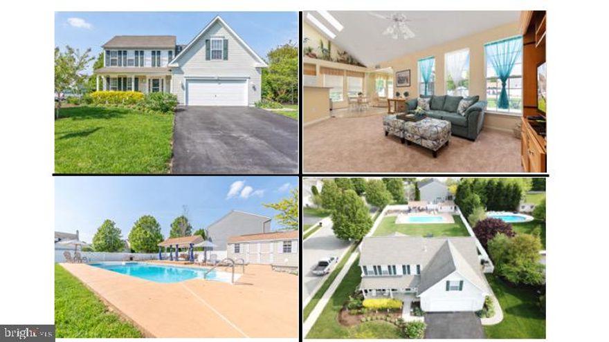 You DO NOT want to miss this one!! LARGE corner lot with GORGEOUS in ground pool!  This PRISTINE home boasts OVER 2500 sq ft, 4 LARGE bedrooms with First Floor Master Suite, 2.5 Bathrooms, OPEN floor plan, NEW carpet, FRESH paint, Sunroom, 2 car garage, and much much more! The kitchen showcases granite countertops, Breakfast Bar, eat in kitchen table area, NEW appliances, and open to Living Room and Sunroom.  The upstairs boasts 3 LARGE bedrooms with room for EVERYONE!! The backyard is your very OWN PRIVATE oasis.  The in-ground pool and pool house just scratch the surface of this immaculate backyard.  The deck and patio make this the perfect entertaining backyard!  Even with all of that there's still PLENTY of yard space available for endless options.  All is enclosed with 6 ft private white vinyl fence!!! To top it off this home offers NO HOA, convenient location and in the coveted North Brook neighborhood!!