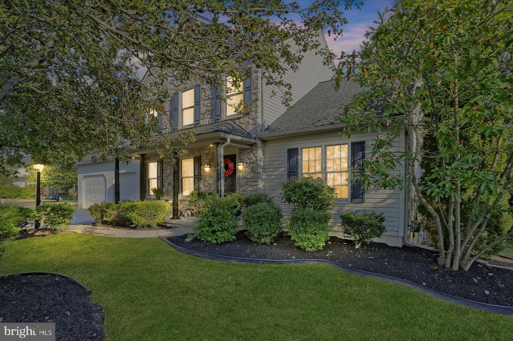 Wow! The highly sought-after Southern Meadows development on Hershey Road is conveniently located to the Giant grocery store, restaurants, shops, Crosswinds winery, Hershey attractions, Hershey Medical Center, The Hershey Company and it is in the highly rated Lower Dauphin School District! This wonderful home is nestled in a prime lot cul-de-sac location with mature trees behind it providing a low traffic, wooded, private and peaceful setting! This stunning 4-bedroom, 2.5 bath home was built by EGStotzfus, an award-winning builder! The owners chose an open-concept floor plan including cathedral/vaulted ceilings in the family room and dining area, not very common in the development, making it perfect for hosting gatherings and entertaining friends and family. The home’s lovely, attractive exterior includes an inviting covered porch leading to a grand two-story foyer featuring hardwood flooring, that sets the tone for the rest of the residence. Entering on the left through stylish barn doors is a fabulous room that can be utilized as an office/living/dining/music, or playroom featuring a trey ceiling, crown molding, chair rail and LVP flooring. To the right is the open-concept dining area with hardwood flooring that flows effortlessly into the family room boosting cathedral/vaulted ceilings including new skylights that provide additional natural light, a natural gas fireplace creating a cozy retreat, LVP flooring, and plenty of space to entertain family and friends! The heart of the home is the spacious kitchen, complete with a breakfast bar, workstation, an abundance of counter space, cabinetry, and a delightful breakfast nook area. Another great place to show your hospitality to guests is to just head outside to the beautiful deck and firepit area that provides a wooded and private retreat. A half bath, a laundry room, an oversized 2.5 car garage that can hold up to 3 small cars at one time. The garage is upgraded with a large storage area and an EV charger for your electric car or future electric car. The second level features a magnificent primary suite featuring vaulted ceilings, two sets of double doors to enter the primary bath and walk-in closet. The large ensuite includes double vanity, makeup station, sizeable walk-in closet and a storage room behind the closet. The three additional bedrooms share a well-appointed full bath complete the 2nd level package. The half daylight lower level includes 2 windows providing natural light, upgraded to 10-foot ceilings and ready to be finished featuring the best type of foundation with superior walls. The Bilko door entrance can be converted to add a separate entrance for an in-law suite. The basement is rough-in for a full bath to help allow for many options such as a 5th bedroom, office, family room, multipurpose room, exercise room or a recreation area making it a wonderful place for family fun and activities. Pride of ownership is evident throughout this home including a new roof and skylights (2024), new heating and air conditioning upgraded with Carbon UV clean air system (2025), and a new hot water heater (2025)! Solar panels are already installed providing inexpensive electricity. Low voltage wiring installed for the front window candle lights, central vac rough-in, all appliances and window treatments to stay. If you are looking for an amazing home, in a superior location and in the Lower Dauphin School District then Welcome to your new home at 120 Quail Court! See the pictures and then see your next home in person before it is gone!