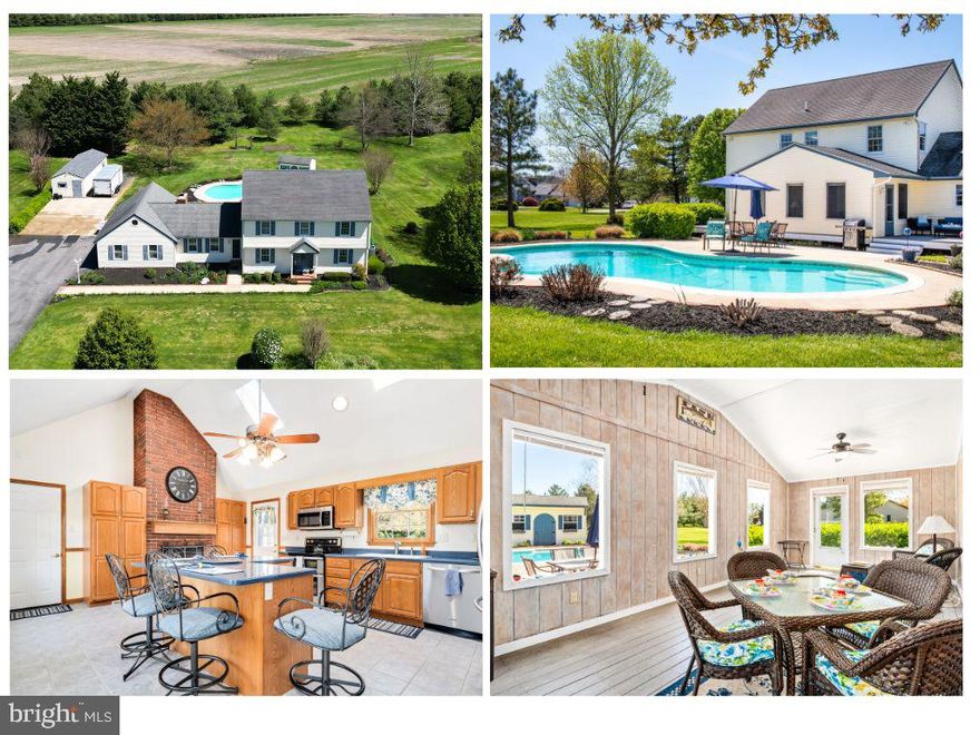 Captivating Colonial on 1 Acre - Fabulous opportunity to live in the desirable WATERFRONT Kirwans Landing Community, nestled between Goodhands and Kirwans Creek, you are a 5 Minute boat ride to the Kent Narrows- enjoy Dockside or Fine Dining! Community offers a Private Marina with Dock and Boat Slips (add'l fee and upon availability). Spacious home includes over 2,100 sqft of living space. Enjoy the Summer in your private Gunite Inground Swimming Pool - Perfect for Entertaining. Fall in love with the Gourmet Kitchen which includes Vaulted Ceiling, Brick Fireplace (gas or wood), SS Appliances & Large Island. There is also a Large 24' x 12' Screened Sunroom with Vaulted Ceilings, leads outdoors to multiple Decks, ALL overlooking the beautifully manicured landscaping and pool with peaceful views. Large Living RoomMaster Suite w/built in Vanity, W/I Closet and Full Bath. Oversized Two Car Garage w/Attic, Storage, Floor Coating and Drywall. Add'l features Two Zoned Heat Pumps New 2015, Roof 40 year Architectural shingles (2001). Pool Filter 2020, Pool Pump 2022, Polaris 2021. Pool Shed and Large Two Sectioned Shed. Convenient Location -Easy Access Rt. 50, Close to Shopping.