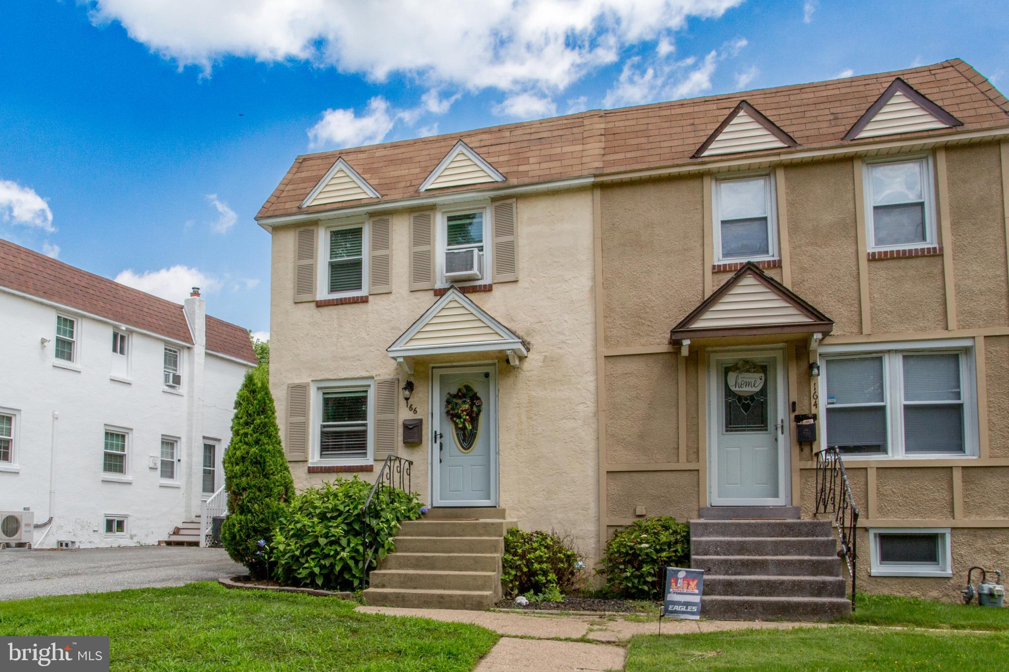 Welcome home to this adorable and affordable Twin Home in desireable Ridley School District! Minutes from the I95 and Route 476 makes this location extremely convenient for any commute! As you approach 166 Bullens Lane you will love the instant curb appeal and quiet- family oriented neighborhood! Enjoy the convenience of having a multiple car driveway and spacious fenced in back yard. Entering the home you will love its move in ready condition. The first floor has gorgeous hard wood flooring, a formal living and dining room. The kitchen offers plenty of cabinet space with additonal storage space able to be added, stainless steel appliances and a nice cozy feel. Heading to the second floor you will find three nicely sized bedrooms and a 3 piece hall bath. The finished basement is large with carpet and tile flooring. It is a perfect space for a place room, office or family room. Lastly, the basement has a seperate laundry space and a walkout to the fenced in back yard. Make this home yours right before the school year starts! All showings by appointment only!