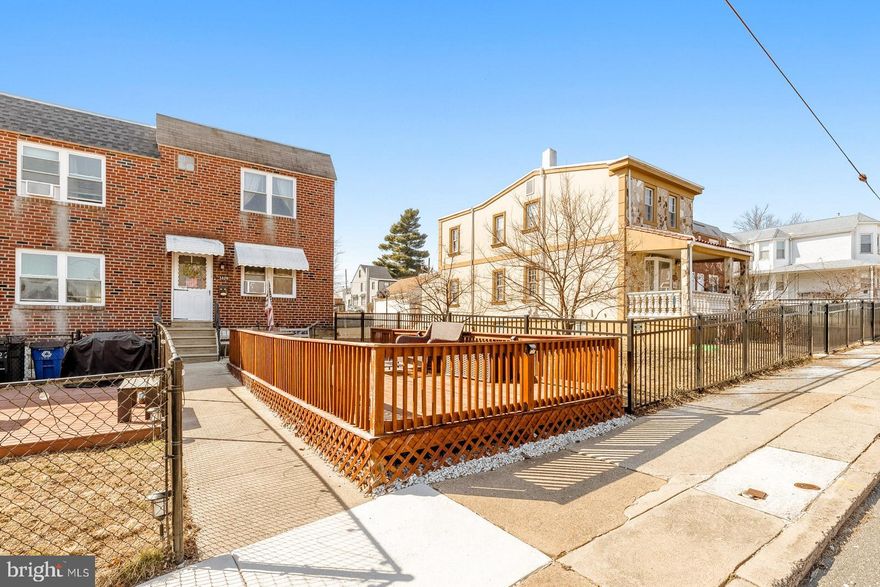 **WOW!** This immaculate end-of-row brick multi-family home is move-in ready! Located in a desirable Northeast Philadelphia neighborhood, it's just minutes from Pennypack Park and its scenic trails. Enjoy the convenience of being within walking distance to public and Catholic schools and having easy access to public transportation. As you arrive, you're welcomed by a spacious wooden deck—perfect for summer evenings. Inside, the foyer leads to two well-maintained 1-bedroom units. The first-floor unit features a bright living room with neutral carpet and paint, leading to an updated eat-in kitchen with wood cabinetry, neutral countertops, vinyl flooring, and white appliances. The spacious bedroom offers ample closet space and access to a full three-piece tiled bathroom. The second-floor unit mirrors the first-floor layout but features durable vinyl flooring throughout. The updated eat-in kitchen includes wood cabinetry, neutral countertops, and white appliances. The large bedroom is finished with neutral gray carpeting, fresh paint, ample closet space, and a fully updated bathroom. Additional features include a partially finished basement with a laundry area and plenty of storage. The home also boasts newer hot water heaters and boilers. A private driveway provides extra parking and full access to the garage. Don't miss this fantastic investment opportunity—schedule your showing today!