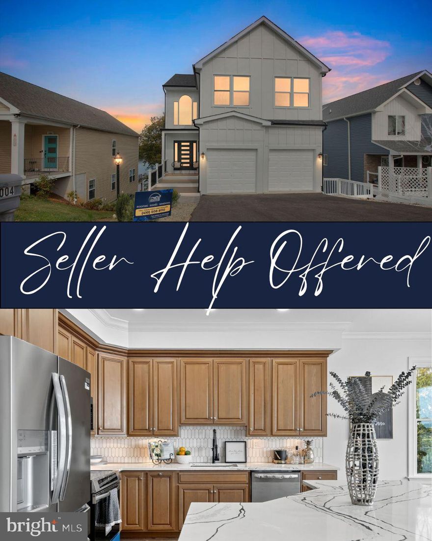 Experience luxury waterfront living at 1004 Nabbs Creek Road in Glen Burnie! This stunning 4-bedroom, 3.5-bath home offers the perfect blend of elegance and comfort. With three spacious bedrooms on the upper level and a versatile main-level bedroom or office, this home adapts to your lifestyle. Enjoy a beautifully updated kitchen with modern appliances, stylishly renovated bathrooms, and open spaces designed for entertaining and relaxation. Step outside to your private pier with direct water access—perfect for boating, fishing, or simply soaking in the serene views. This is waterfront living at its finest!