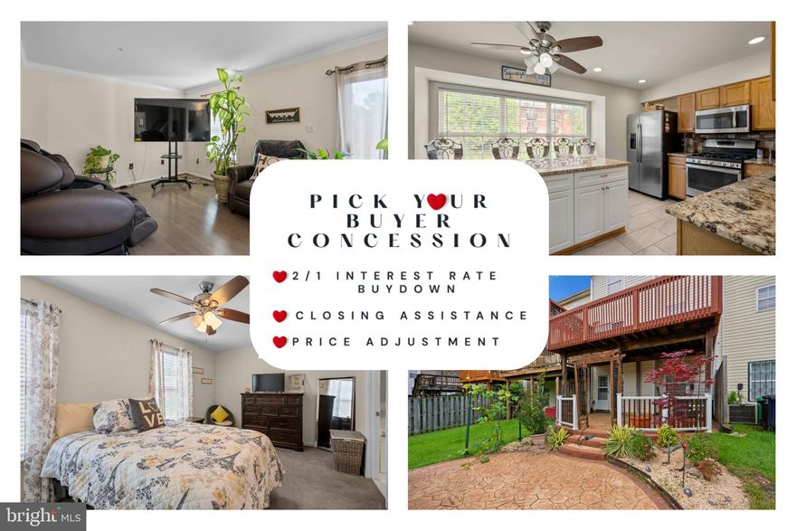 The seller is offering a unique opportunity: the buyer can choose their buyer concession! Options may include a 2/1 interest rate buydown, closing cost assistance, or price adjustment tailored to meet the buyer’s needs. This flexible approach helps make ownership more affordable in today’s market.

Updated Charm & Outdoor Bliss Just Minutes from D.C.

Set on a quiet street in Hyattsville, 2537 Markham Ln offers a three-level layout with thoughtful updates, functional space, and convenient access to local amenities. With three bedrooms, one-and-a-half baths, and inviting indoor-outdoor living, this home supports both everyday comfort and weekend hosting.

The main level features hardwood flooring and the welcoming combined dining/living room  opens to the deck for seamless indoor-outdoor flow. . The large, updated kitchen includes stainless steel appliances, granite countertops, and a center island, with plenty of room for cooking and gathering. 

Upstairs, three bedrooms share a modernized full bath featuring porcelain tile, a quartz sink, and a soaking tub. Each room receives natural light and offers comfortable storage.

The lower level adds flexibility with a finished space suited for a recreation room, home office, or guest area, along with walk-out access to the backyard.  A convenient half bath is also located on this level.

Outdoors, enjoy an extra-large deck and a beautifully designed double-deck stamped concrete patio—ideal for entertaining or relaxing in a private setting.

This home is well-situated near shopping centers, schools, and a fitness facility. It’s just a five-minute drive to the Metro and about 20 minutes from Washington, D.C. Local attractions include Prince George’s Plaza, University Town Center, and the Riversdale House Museum, along with several parks and dining options. Major employers like the University of Maryland and nearby medical centers are also easily accessible.