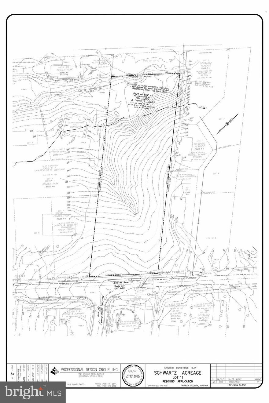 2.247 acre R-1 residential lot in West Springfield with potential for 3 single family lots if rezoned.   Seller has started the process of rezoning and subdivision for 3 lots and can provide plans, documents. Offer price is for current stage of rezoning and subdivision only, new owner can continue working with same engineer and attorney-planner or do their own work.