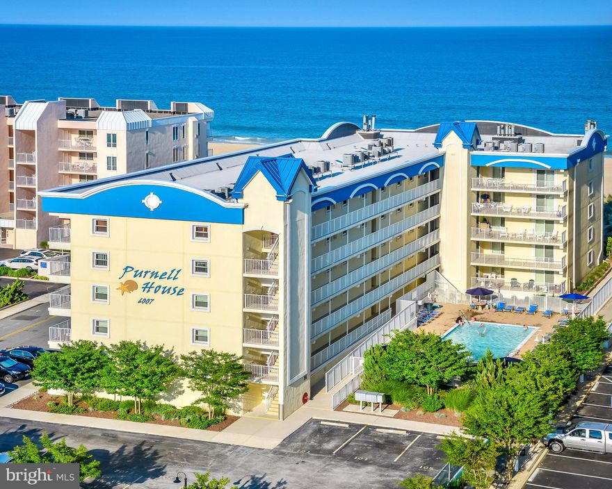 Direct Ocean Front 2 bedroom 2 bath, & fireplace in well maintained 40 unit Mid Rise building with outdoor pool!!! Wake up looking at the ocean from the ocean front  master bedroom. Enjoy the sounds of the waves from your private balcony. One of the few buildings with working wood fireplace . Updates include wood laminate flooring entrance hall & living /dining area, Kitchen has updated tile flooring, both bathrooms have updates, newer dishwasher, microwave & Hot water heater. Currently not in a rental program however in past years with CB vacations GRI 20k . Ocean front units rarely come on the market in this building Don't Miss this One!!