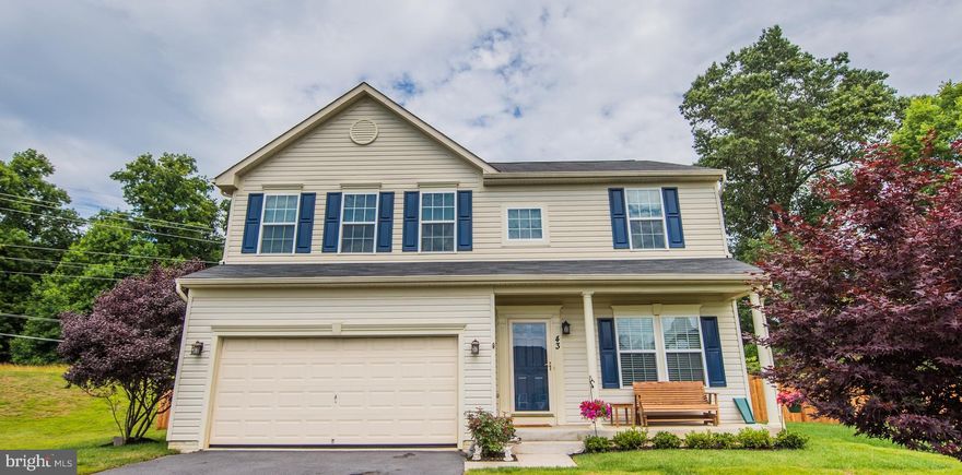 One owner traditional 2 story home, sited on a cul de sac lot, fully fenced rear yard, 2 car garage, patio, porch, partially finished basement, hardwood on most of main level, local traffic only.  Adjacent to shopping center and Shepherd U Wellnes Center. All new black SS kitchen appliances