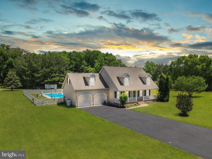 Back on the market at no fault to the seller. Beautiful home situated in a quiet country setting on over an acre of land with an in-ground pool. The home boasts 1,800 +/- square feet of living space featuring three bedrooms, two and a half bathrooms with an additional room that could be used as a flex space for whatever your needs are. Enjoy this summer while relaxing poolside and hosting friends and family, the spacious yard provides the perfect spot for entertaining. Ample parking with the attached two car garage and paved driveway. Call for more details & schedule your private showing today!