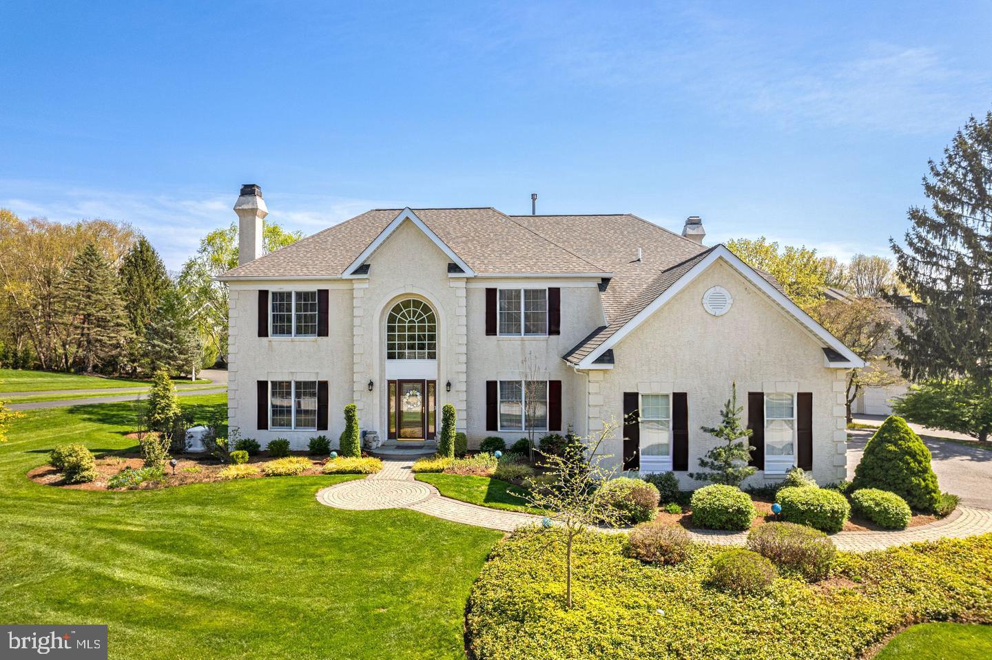 Welcome to 650 Augusta Court, a beautifully maintained home in the coveted Greens at Waynesborough community of Berwyn. Sitting on nearly 0.4 acres, this property offers an ideal blend of elegance, space, and comfort. A grand entrance with soaring ceilings, abundant natural light, and a gorgeous main staircase sets the tone, flowing seamlessly into a spacious open layout. The kitchen, updated in 2018, is a true showstopper—highlighted by a center island, high-end finishes, and ample space for gathering and entertaining. Just off the kitchen, you’ll find a cozy dinette area as well as a formal dining room, perfect for both casual meals and special occasions. The living room impresses with its soaring ceilings and features a second staircase that leads to the upstairs bedrooms. Step outside from the main level to a beautiful backyard deck overlooking a professionally designed water feature—perfect for relaxing, dining al fresco, or hosting guests. Upstairs, you’ll find four generously sized bedrooms, including a bright and cheerful pair of rooms connected by a stylish Jack and Jill bathroom with updated finishes. The bathrooms throughout the home were fully updated in 2024, offering a fresh and modern touch. Each bedroom offers unique character and thoughtful design. The luxurious primary suite serves as a private retreat, featuring a spa-like bath with a soaking tub, dual vanities, a glass-enclosed shower, heated floors, a spacious walk-in closet, and a skylight that fills the room with natural light. The fully finished basement expands your living space with a full bar, workout room, craft room with additional storage, and an additional full bathroom—ideal for entertaining, hobbies, or everyday living. The home is also equipped with motorized shades throughout and a whole house generator, offering year-round comfort and peace of mind. Additional upgrades include new carpet installed in 2024 and a roof replacement completed in 2019. A three-car garage completes the home, offering plenty of storage and convenience. This home is the perfect combination of sophistication and warmth, all set in a premier Berwyn location. Don’t miss this exceptional opportunity!