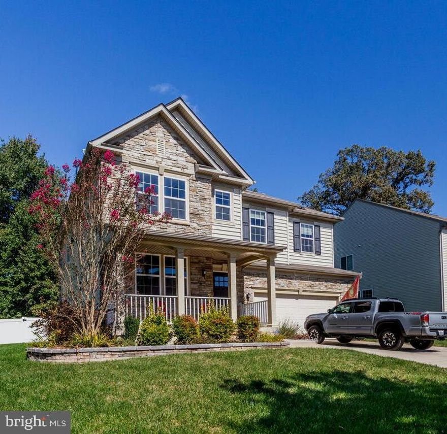 The seller is willing to transfer their VA home loan rate of 2.7% to eligible buyers. Rate transfers unable to release the owner from their certificate of eligibility (COE )will require a refinance within 18 months releasing the owner's COE from the home. Beautiful Picture Perfect Craftsman Home with 4 Bedrooms, 3.5 Bathrooms located on Quaint Small Community Street in Odenton.  Freshly Painted. Gorgeous Stone / Vinyl Sided 3 Level Home with an Inviting Front Porch.  The abundance of Space with a Formal Living Room, Family Room & Upper-Level Bonus Family Area.  Entertaining will be a joy in the Open Concept Gorgeous Kitchen / Family Room with a Gas Fireplace.  Gourmet Kitchen with Island, Pantry, Upgraded Granit Counters, Stainless Appliances with a Gas Cooktop, and Double Wall Oven.  Easily move to the peaceful backyard onto the Upgraded Deck & Magnificent Stone Patio with built-in Firepit backing to woods.  You won't be disappointed with the Owner's Suite / Custom Tiled Bathroom with a Garden Soaking Tub, Separate Shower, and Double Sinks.  Don't forget about the Finished Basement that has a 3rd Full Bathroom and plenty of space for a Gym, Office, or Game Room.  Solar Panels are owned and conveyed.  Plenty of Parking in the 2 Car Garage and Long Concrete Driveway. The seller is willing to sell the home with a fully equipped garage complete with tools, work benches, and an auto (car) lift valued at over $20,000. The home will optionally come fully furnished with any of the furniture selected to stay with the home.
 Convenient Location Near Rt 32 / 97 & 100 and less than 10 minutes to the Odenton MARC Train Station  for easy commuting.  10 minutes to Fort Meade / 20 minutes to NSA & BWI Airport / 30 minutes to Annapolis