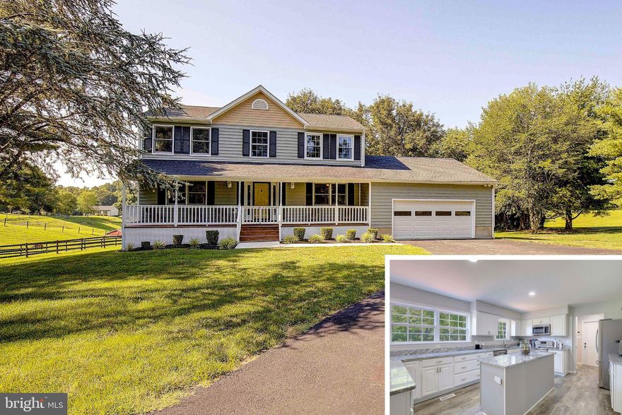 Welcome to this stunning colonial nestled in a breathtaking pastoral setting!  With no homeowners association (HOA) fees, this property offers an abundance of privacy and freedom. The beautifully updated kitchen has 42" white cabinets, stainless steel appliances and custom granite with an abundance of counter space.  Kitchen also offers a large eat-in table space that leads into a formal living room.  An office on the main level could also be used as a 5th bedroom, if needed. Has four bedrooms and two full baths plus the laundry room conveniently located on the upper level.  The lower level features a convenient kitchenette and a half bath, making it an ideal space for accommodating guests. The huge covered deck is a true highlight, offering panoramic views of the adjacent farm with cows, creating a picturesque backdrop for outdoor gatherings and relaxation. Located in top-rated school district and walkable distance from sought-after Sunderland Elementary school.  Just minutes from the park and ride, as well as the Route 2/4 split, so commuting and accessibility are a breeze! Easy drive to Joint Base Andrews & Washington DC.  Also close to Dunkirk & Prince Frederick shopping, hospital and restaurants. Don't miss out on this exceptional opportunity to embrace the beauty of country living while enjoying convenient amenities and easy access to nearby amenities!