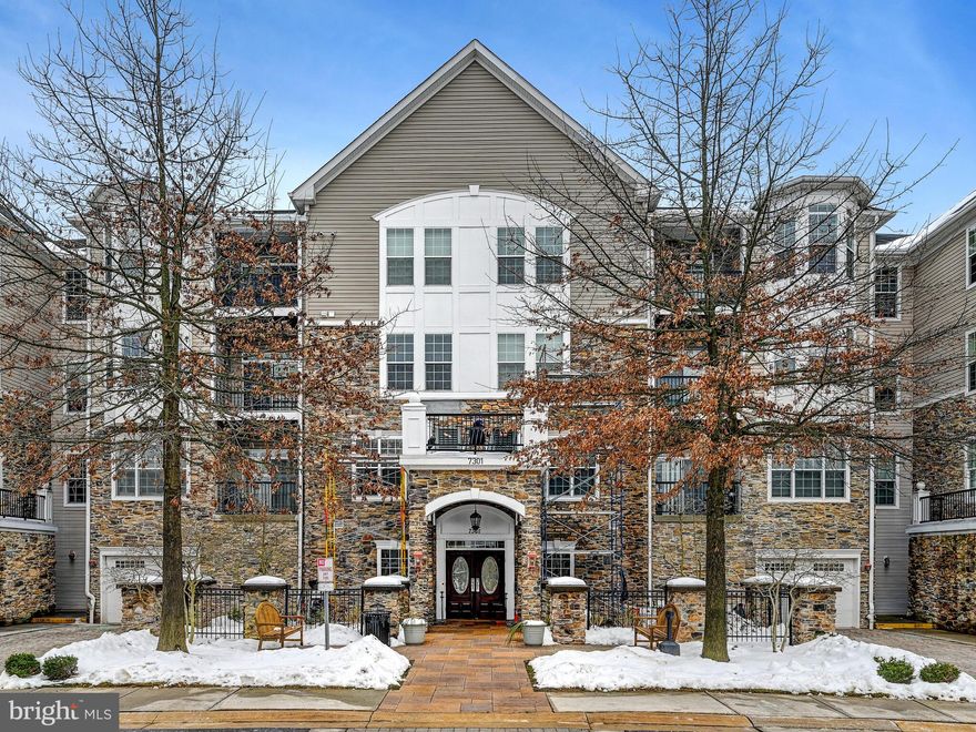 A must see! This beautiful condominium located in the sought-after community of the Highlands at Quarry Lake features two bedrooms, two full bathrooms, and a den. Recent updates include new carpeting in both bedrooms, freshly painted throughout, microwave (2021) and HVAC (2020).  Enjoy cooking in the updated chef's kitchen featuring granite countertops, breakfast bar, 42" cabinetry, and stainless steel appliances. Right off the foyer, the den provides a perfect flex space for a home office, play room, or extra lounge area. Beautiful engineered hardwood flooring spans from the den throughout the open dining and living room, providing a perfect entertaining space, featuring a sliding glass door to a private balcony. You will love the expansive primary suite featuring a sitting room w/bay window, two closets with custom built-ins and an attached bath featuring a walk-in shower and large double vanity. On the opposite side of the condo, the second bedroom offers its own walk-in closet with custom built ins, a second full bath and spacious laundry room. This turn key unit includes a private 1 car garage and additional ample parking for guests. Take an enjoyable stroll to restaurants, grocery stores, coffee shops, and more. Community amenities include a security gate, luxury clubhouse with an outdoor pool/hot tub, exercise center, tennis courts, grounds maintenance, snow removal, and walking paths. With quick access right off 695, this location is a commuter's dream.