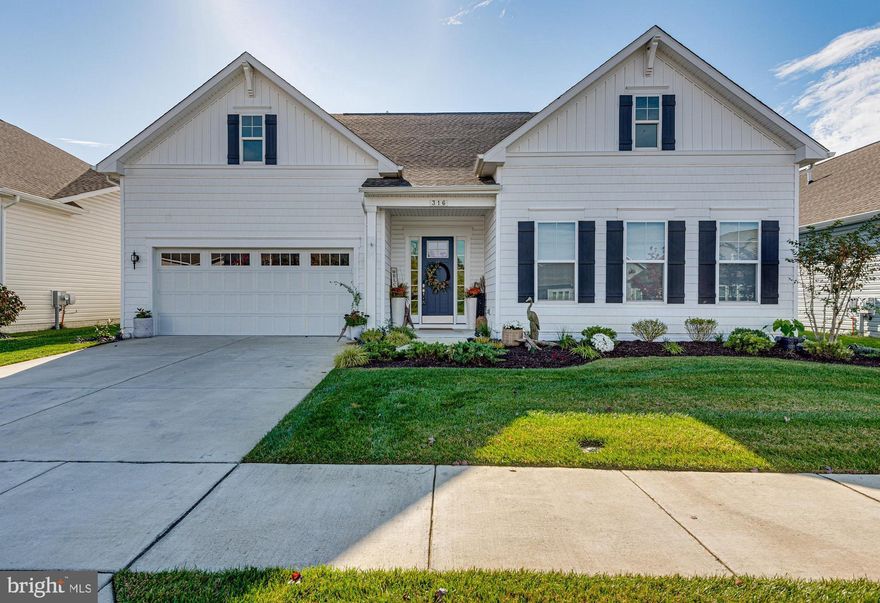 Elegance abounds in this fabulous  3 bedroom, 3 full bath home.  Coastal inspired vibes resonate throughout the home with many upgrades that include but are not limited to; quartz countertops in kitchen and baths, 9' sliding glass door at the dining area, screened porch/lanai area, gourmet kitchen layout, upgraded cabinetry, pendant and under counter lighting, upgraded carpet and padding throughout the loft area.

Four Seasons Community offers resort style living right here in Maryland.   Clubhouse, party rooms, fitness center, pool, pickle ball, tennis, bocce courts, marina and much more.  clubhouse is open for tour 9-5 pm daily.

Please see movie camera icon for video and please see the paper icon for documents inclusive of floor plan, cable and internet upgrades and upgraded features of this home.