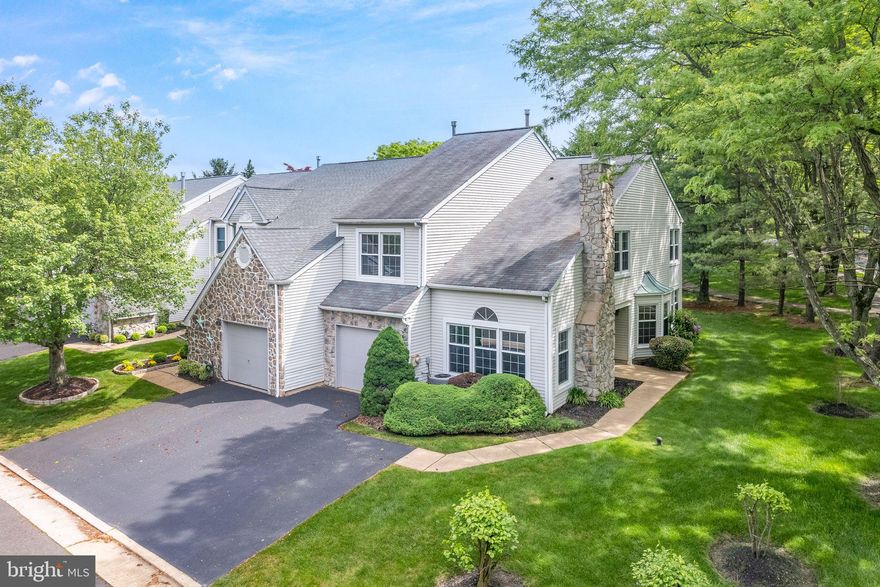 Welcome home to this stunning end-unit townhouse that's situated in the highly desired Newtown Gate Community which is located in the Award Winning Council Rock School District.  This rarely offered Preston model end-unit townhome offers the largest floorplan in Newtown Gate.  Enter the home into a foyer area and make a left to the bright and spacious family room with vaulted ceiling, fireplace and half moon custom window that allows plenty of natural light. The Eat in kitchen showcases gorgeous granite countertops,  tile backsplash, plenty of cabinetry, oversized windows, and wood style flooring that carries throughout the first floor. Formal dining room with high quality wood style flooring, crown molding, chair rail and leads to the living room with sliding glass door to the private patio. Also this floor has a powder room,  large storage closets, and inside garage access. Upstairs you will find a large master suite with sitting area, custom upgraded his and her walk in closets, ceiling fan light fixture,  private master bath with jacuzzi tub and separate stall shower. The entire second floor and steps boast brand new plush w/w carpeting. The additional two bedrooms are very spacious with fast track closeting systems and ceiling fan light fixtures. There is also a 3-piece hallway bathroom and laundry closet with all the amenities in the hallway for your convenience .Located near the wonderful shopping and restaurants of Newtown Boro, and in close proximity   to all major highways. Make your appointment today!!!