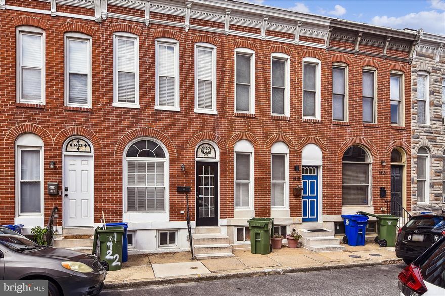 Remarkable property with over 1500 square feet of finished living space!  Property features 3 bedrooms, 3 full bathrooms and main level half bath (perfect opportunity to add roommates for additional income).  Other highlights include exposed brick, hardwood flooring, custom tiling, large rear deck with privacy fence, deck of rear upper level bedroom, newly painted, ceiling fans, recessed lighting, large soaking tub, stained glass and much more!  Easy access to 95 and close to all the activity Federal Hill has to offer!