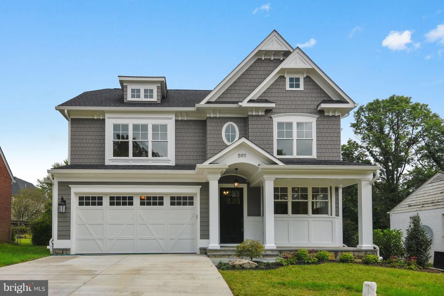 Amazing Arts & Crafts Colonial, built by award-winning DCG Homes (Best Green Bldr-Bethesda Mag) offers 3 fin lvls, 5BR, 4.5BA, chef kitch, butlers pantry, fam rm w/fp, custom molding, 1st flr lib & mud rm, owners' suite w/his & her WICs & master spa BA. 2nd flr hw/study rm, fin lwr lev incl lrg rec rm, exer rm, storage rm, 5th BR & FB, 2-car gar, rear patio. Generous size rear yard.