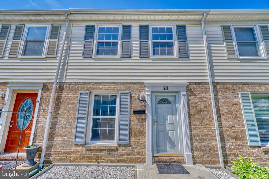 Beautiful row home sitting in a prime location towards the end of a cul de sac in the desirable Belmont community. This 3 bed 1.5 bath home features an open first floor layout with vinyl flooring, fresh paint, large windows allowing in plenty of natural light, and well defined living and dining areas. The kitchen has been completely opened up showcasing natural wood cabinets, grey counter-tops, a single deep sink, and stainless steel appliances. Upstairs you will find a well maintained full bath with stainless steel fixtures and ceramic tile surround and flooring. Three bedrooms finish out this level with the primary towards the front with an over-sized closet and two to the rear enjoying one of the best views in the area. The basement level shows off a nice open area with exposed ceilings, LED lighting, a NEW half bath, dry bar area, and rear walk out to a private deck perfect for entertaining or those weekend projects. Additional upgrades include NEW 100 amp electrical panel, 2020 HVAC, 2015 water heater. Set up a showing today!