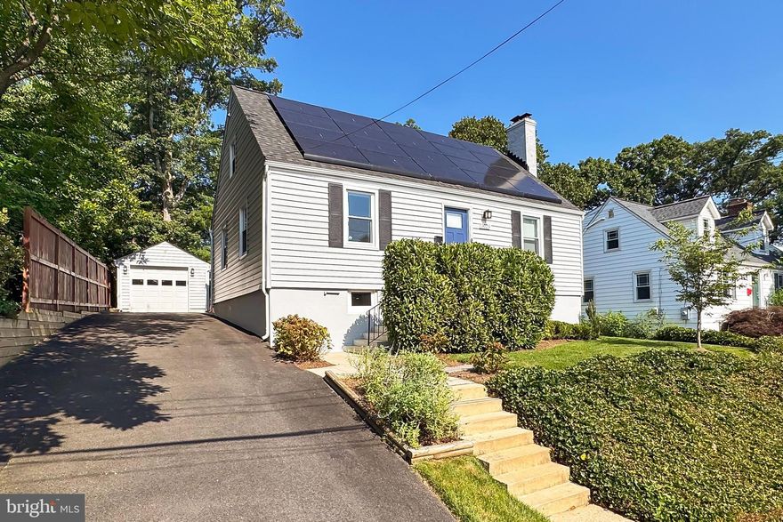 Contract deadline is 5 PM on Saturday 7/12. Owner reserves the right to consider offers prior to the deadline. Enjoy the perfect blend of modern updates and classic charm in this beautifully renovated 3-story Cape Cod, ideally located in the sought-after Claremont Community! The main level offers a bright and welcoming living room and a stunning eat-in kitchen, complete with expansive granite countertops, a generous island, custom cabinetry, and high end stainless-steel appliances—perfect for both everyday living and entertaining. You'll also find a spacious main-level bedroom and a formal dining room that could also function as a fifth legal bedroom, alongside a tastefully remodeled full bath. Upstairs, two large bedrooms offer plenty of space and natural light, while the updated bathroom features a luxurious walk-in shower. The fully finished lower level includes a versatile rec room with a custom wet bar, granite countertops, built-in cabinetry, a wine fridge, and a full-sized refrigerator—ideal for hosting gatherings. A legal bedroom with a large walk-in storage closet, a renovated full bath, and a dedicated utility/laundry room complete the lower level. Step outside to a serene screened-in porch and patio overlooking the beautifully landscaped, fully fenced backyard—an inviting space for outdoor dining, play, or relaxation. The detached garage offers parking flexibility, including a sub-panel that can accommodate an EV charger. An outdoor shed provides additional storage. Bonus: In-ground irrigation system makes lawn and garden care a breeze, and rooftop solar panels eliminate electric bills! All of this in a centrally located neighborhood just minutes from the vibrant Village at Shirlington, with its array of shops,restaurants, and theaters. With easy access to I 395, you're just a short commute from the Pentagon, National Airport, and downtown DC. This home truly has it all— space, style, and unbeatable convenience!