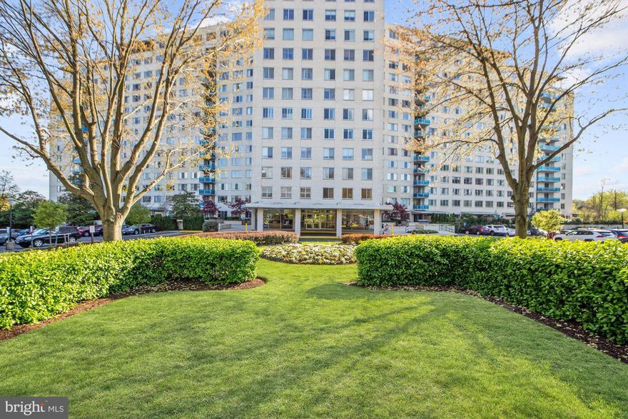 Spacious beautifully updated, sun-filled 2-bedroom 2 bath corner unit. Over 1,200 SQFT of living area. Wood floors throughout. The living and dining room opens to the balcony with magnificent views. Underground Indoor Garage parking is included (#177) with direct access to the Grosvenor Metro. ALL UTILITIES plus internet wifi and cable are included in the condo fee. Outstanding on-site amenities, including a swimming pool, fitness center, playgrounds, rooftop sundeck, tennis courts, picnic areas, 24-hour front desk concierge service, and a top-notch on-site management and maintenance team. Prime location with easy access to 270, 495, red line Metro to DC, NIH, Naval Hospital, and the heart of Bethesda from Grosvenor Metro Station. Across the street is the Strathmore Performing Arts Center. Short distance to shops, restaurants, and coffee shops.