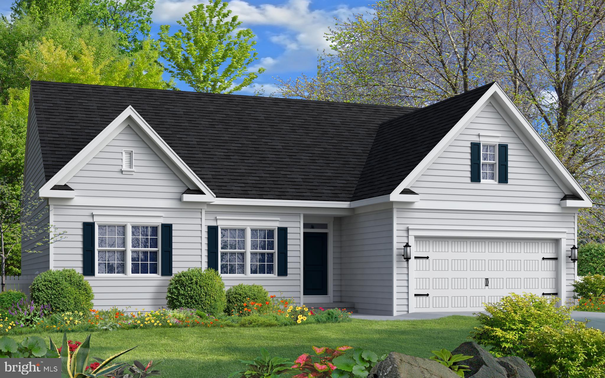 GEMCRAFT HOMES NEW CONSTRUCTION TO BE BUILT
The Nottingham is a modern ranch-style home with 3 bedrooms, 2 baths, and a 2 car garage with entry through a mudroom that leads to an expansive Great Room area that opens to the Kitchen. The Kitchen is ready for entertaining and cooking comforting meals for family and friends. An open dinette and large kitchen island offer a plethora of space for informal dining. You can take advantage of the optional four-foot extension added to the dinette for even more space.
The private Owner’s Suite includes an ensuite bath featuring a double vanity, water closet, and walk-in closet, for upgraded luxury, consider the optional extended Owner’s Suite and Super Bath or Roman Bath. Two additional bedrooms with a hall bath and laundry room complete the floor plan.
This home design offers the option of a rear-covered porch or rear sunroom. Other options also include a finished lower level with a recreation room, an optional den, and abundant storage space.