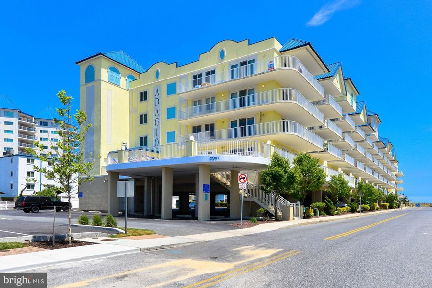 Beach Retreat mid town condo at it's finest! The Adagio CM is right in the OC action, ocean views in one of the finest buildings at the beach, amenities galore! This 3 bedroom, 3 bath is ready for a new family to enjoy. Beach decor, private master suite w/huge bathroom including shower, soaking tub, walk in closet, french doors & private balcony too! Kitchen w/granite, pantry, bar for extra seating, open to living area to enjoy the fireplace or the ocean breeze on the balcony. Beautifully maintained building with indoor pool, recreation area for those raining beach days. Rental income for $28,500 net for 2018.