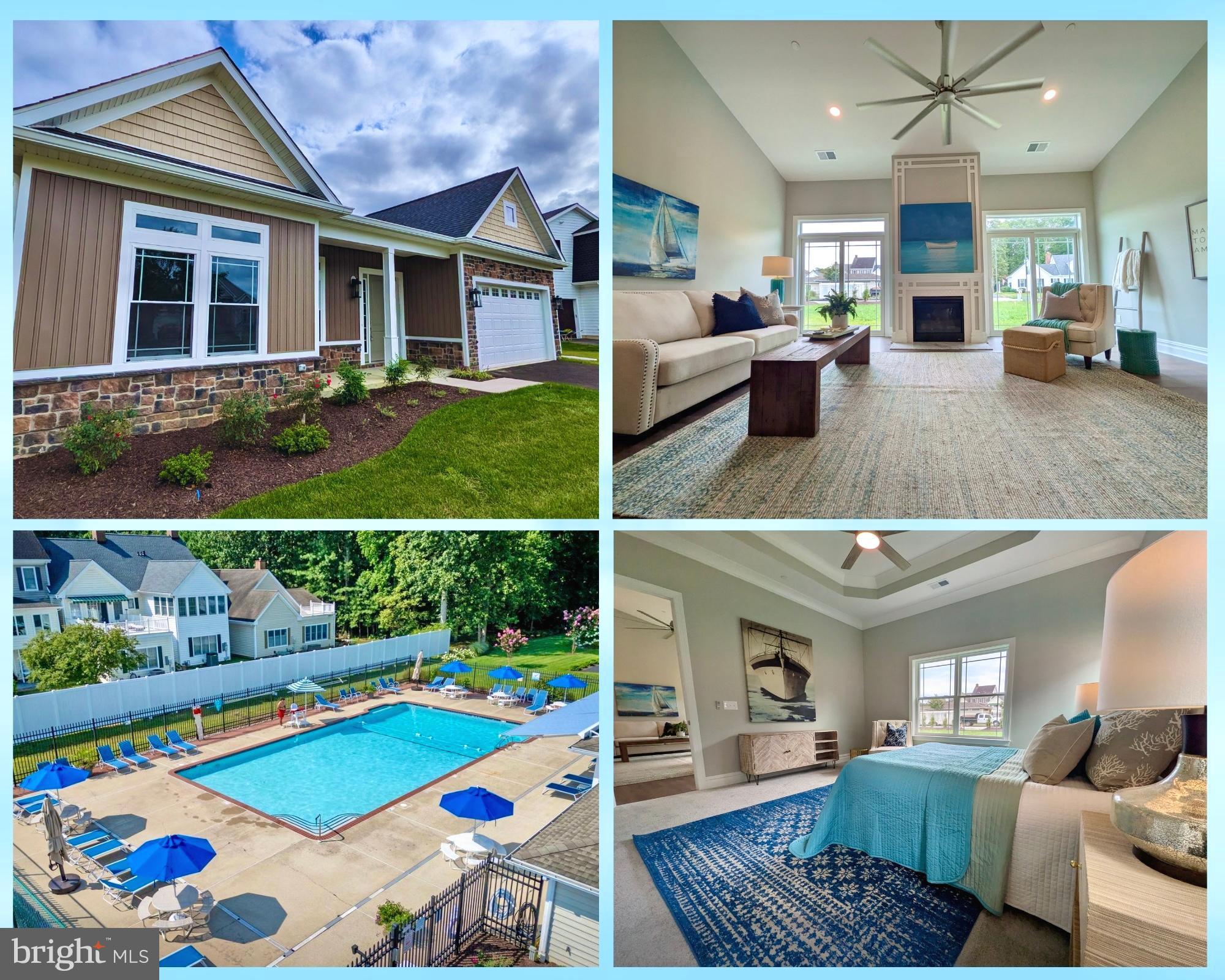 This NEWLY constructed home offers over 2,000 square feet of thoughtfully designed by Crown Homes. From the living space with soaring ceilings, to the open floor plan that welcomes you the moment you step inside- designer flair is everywhere. The three spacious bedrooms provide comfort and privacy, while two hotel-worthy bathrooms bring a spa-like feel to everyday living. The kitchen, dining, and living areas flow seamlessly together, creating the perfect setting for both daily life and entertaining guests. An attached two-car garage adds convenience, and the quality craftsmanship throughout ensures this home will impress at every turn. Located in an established, sought-after community, you’ll enjoy access to a pool, tennis courts, and scenic walkways—all just minutes from your front door. While here, check out the neighbor- another just beautifully constructed by Crown Homes and ready for her new owner!