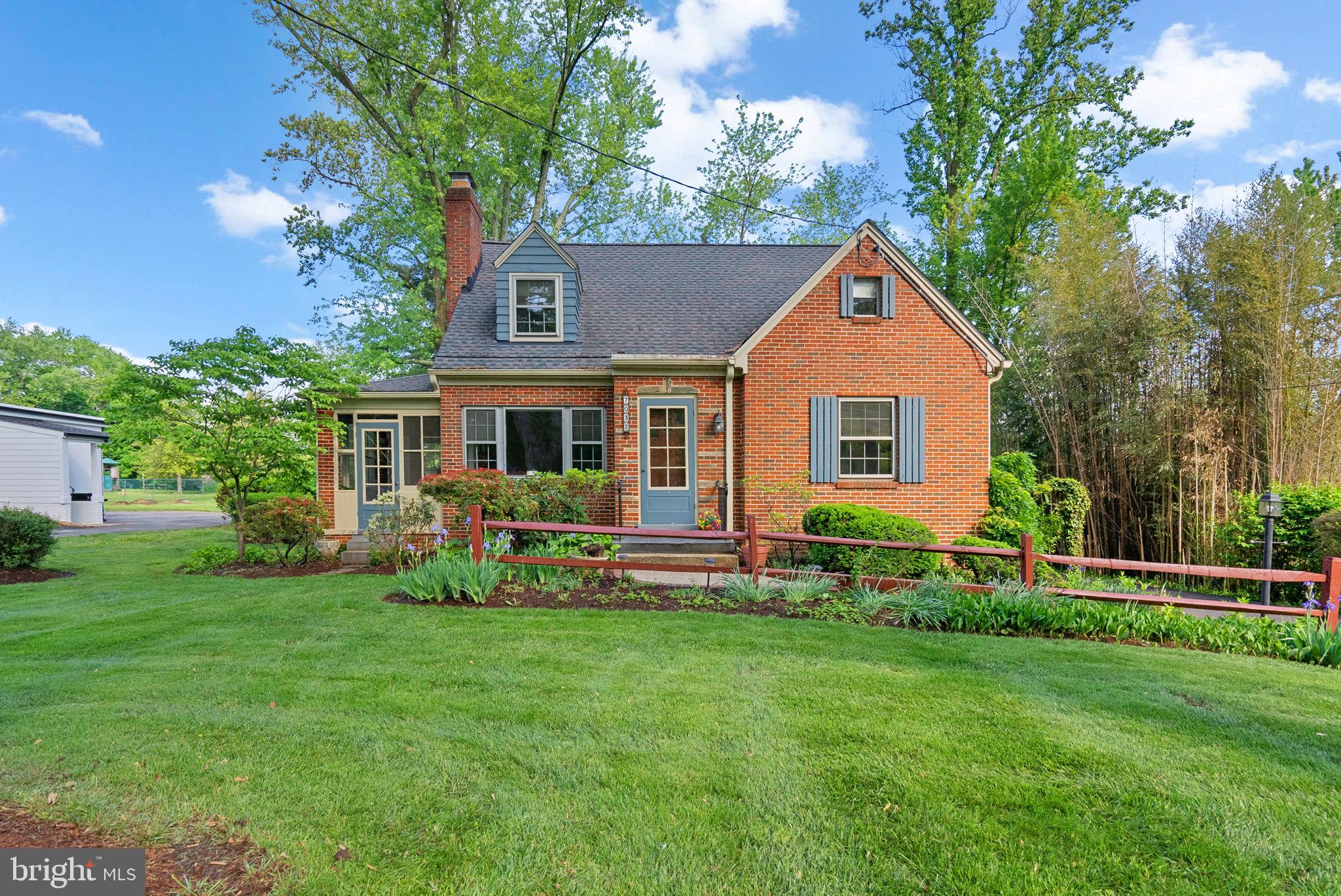 A True Laytonsville Classic – Vintage Barber-Built Cape Cod with Golf Course Views and Timeless Appe! NEW PRICE! Welcome to a rare and remarkable find just outside the historic village of Laytonsville—an authentic 1946 brick Cape Cod, custom-built by the Barber family, one of the town’s most respected names in craftsmanship and community tradition. This cherished home offers enduring quality, original charm, and incredible views of the Laytonsville Golf Course—all in a setting that reflects the best of small-town living. Step through the arched front entry into a home filled with vintage character and thoughtful design. The main level showcases original hardwood floors, true divided-light French doors, solid wood detailing, and a beautiful knotty pine study that offers the perfect retreat or home office. The formal living room centers around one of the home’s two fireplaces and flows into a traditional dining room ideal for gatherings. A main-level bedroom and powder room provide flexibility for guest space or a future main-level suite. The kitchen has been modernized in good taste enhancing the home’s classic layout, a service entry with covered landing allows for easy daily entry from the driveway directly into the kitchen. An expansive deck overlooking mature gardens and unobstructed fairway views—perfect for outdoor dining, entertaining, or quiet moments in nature. Upstairs, two generously sized bedrooms offer deep closet space and charming dormer windows. The owner’s suite includes built-in drawers and thoughtful storage solutions rarely found in homes of any era. Downstairs, the lower level extends the home’s possibilities with a separate side entrance, a cozy recreation room featuring the second fireplace, a large workshop area, dedicated laundry space, and abundant storage options—ideal for hobbies, crafts, or future expansion. Additional features include two large, detached sheds full of charm and function, a garage with a discreet rear & side entry, mature landscaping that wraps the home in natural beauty and privacy.
Lovingly maintained in its original state, this home celebrates the grace of mid-century design and offers a rare opportunity to own a piece of Laytonsville history with timeless appeal. Tucked just minutes from Laytonsville’s village center, you'll enjoy the best of community living—local golf courses, artisan breweries, farm stands, charming shops, and the easy pace of life in a town where neighbors know your name.