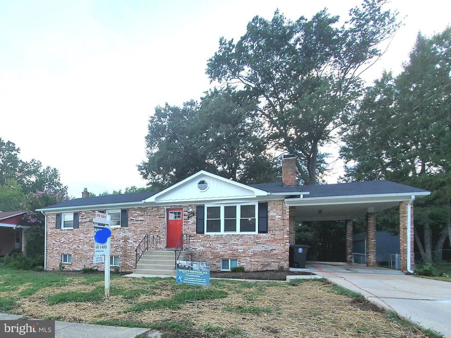 Glamorous home coming to your neighborhood.  This 4 bedroom and 3 bathroom home has been completely remodeled.  Everything has been replaced from roof to floors.  It offers spacious bedrooms with very good lighting - no need to turn on the lights.  Kitchen has been completely renovated with beautiful hardwood floors throughout the house.  All stainless steel appliances with white granite countertops.   New windows and freshly painted with a fully finished basement.  Spacious front and back yard with full of tranquility where you can relax and read your favorite book.  Huge carport where you can put away your car and much more.  Basement has rear entrance with nicely done patios.  Only 20 minutes away to the National Harbor, MGM, Tanger outlets, 30 minutes to DC and Old Towne Alexandria, VA.  10 minutes away to Andrews Airforce Base, Louise F. Cosca Regional Park , Piscataway Creek Stream Valley Park, and Medstar Southern MD Hospital.  Close to a variety of shops, restaurants, and much much more.