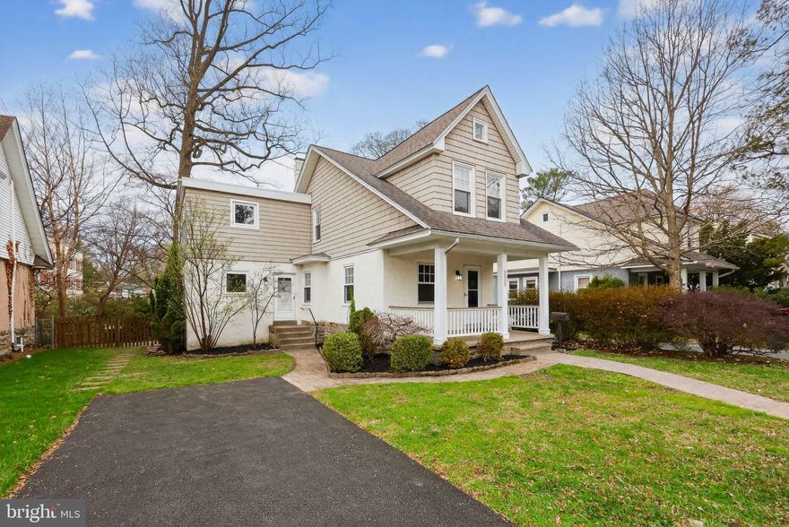 Welcome to 522 Dudley Avenue!   This Craftsman influenced, expanded cottage style home oozes curb appeal, has been thoughtfully updated and impeccably maintained by its current owners.  This home has all the charm and character you expect to find in Narberth, along with the modern amenities that make it MOVE-IN READY.  From the moment you stroll up the paver walkway onto the covered front porch, you'll know you've encountered something special.  Quaint yet spacious, this  4 bedroom, 2 bath abode has gleaming solid oak hardwood flooring throughout, creating a warm and inviting atmosphere as soon as you step inside.

The formal living and dining rooms are functional and well proportioned.   The eat-in, gourmet kitchen has been designed with both everyday living and entertaining in mind.  Here you'll find honed soapstone counters, abundant white wood cabinetry, SS appliances, breakfast bar and room for a table and chairs. Step out onto the rear deck  and lower paver patio for alfresco dining and enjoying lazy summer evenings.  A large, fully fenced rear yard provides ample space for a play area, pets, gardening and so much more.  

Back inside, this expanded home also offers a large family room off the main living area for relaxing and  hosting holiday gatherings.  This room could also be used as a primary bedroom en-suite since it also has a renovated full bath and convenient side entrance leading to the driveway.  Take the stairs down to the partially finished basement to the laundry area with utility sink, walk-out stairs to the rear yard and plenty of flexible space for a home office, gym equipment or play area.

Ascend to the second floor where you'll find the tastefully updated hall bathroom, and 3 perfectly sized bedrooms.  There's also a peaceful primary retreat at the end of the hall with multiple closets including a custom walk-in closet/dressing area.  This floor also has multiple utility closets and access to a walk-up attic with plenty of storage space for suitcases, holiday decor and heirlooms.

Conveniently located just moments from the train station,  I-76 and walking distance to the shops, dining and charm of downtown Narberth, this home offers the perfect blend of suburban tranquility and urban accessibility.  Top that off with Lower Merion Schools and all that the Philadelphia Main Line has to offer.
 Homes like this in Narberth don't come along very often.  Don't miss the opportunity to make it your own!