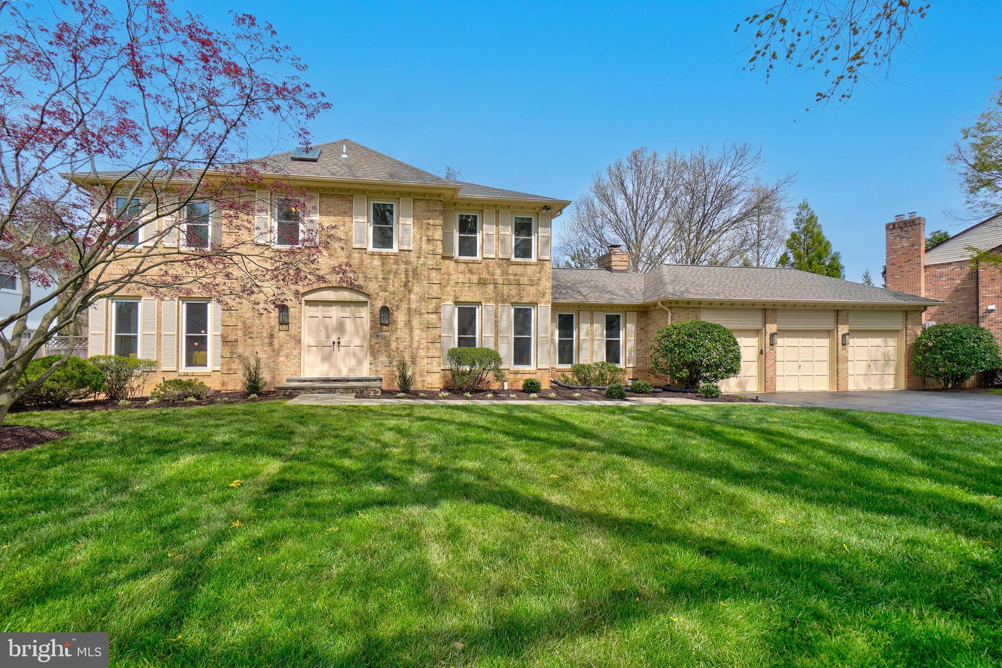 Pride of ownership shows in this special property nestled on a quiet cul-de-sac on a level 1/3-acre lot. Located in sought-after Lake Normandy Estates, this 4 bedroom, 3.5 bath brick colonial features 4,453 square feet of gracious, renovated and updated living space. An upgraded 3-sided brick exterior, gleaming hardwood floors on the main and upper levels, extensive crown and dentil moldings, a renovated chef’s kitchen with granite counters, decorator tile and a walk-in pantry, oversized closets, underground sprinklers and a coveted 3-car garage with built-in shelving are just a few of its notable features. Combined with the recently replaced windows, alarm system, gorgeous Trex porch and Trex deck, this residence is ready for the most discerning buyers. Introduced by a double-door entry, the main level flows seamlessly from the spacious office—perfect for those work-at-home days—to the large living room to the elegant dining room with its wall of windows. The redone chef’s kitchen was tastefully designed with ample cabinetry, double ovens, a built-in microwave and a bright breakfast area illuminated by a bay window. The family room—with its wood-burning fireplace and dramatic cathedral ceiling—makes entertaining both small and large groups effortless. For al fresco dining, the party can continue on the back porch and the inviting deck overlooking the idyllic, lushly-landscaped, rear yard. The practical mud/laundry room provides easy access to the garage. Upstairs, the light-filled, 4-room primary bedroom suite is a completely enthralling oasis. Comprised of a bedroom, a huge sitting/dressing room with a walk-in closet and additional closet, a vanity room and an en-suite bath with a separate tub and shower and a skylight, this area is a tranquil oasis. Three more bedrooms providing captivating retreats for family and guests and a hall bath with a private vanity area are also found on this floor. Downstairs, the bright walkout lower level leads to the patio. This versatile space, perfect for lounging, amplifies the home’s desirability. A recreation room, exercise area, wet bar, full bath and a storage/workshop area—suitable for a future bedroom—complete this floor. The fenced rear yard is big enough for an in-ground pool, sport court or a myriad of other outdoor activities. Perfectly located, schools, shopping, restaurants and houses of worship are just minutes away. Major transportation routes are nearby making commuting to Bethesda, downtown Washington and area airports a breeze. An easy and sophisticated lifestyle starts here. Don’t miss this great opportunity!