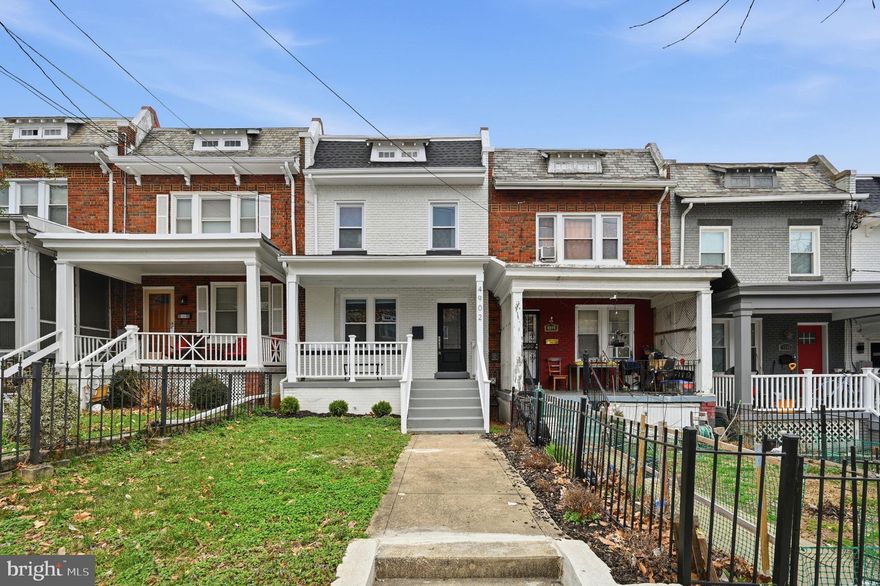 Buy with equity!  Similar house a few doors down sold for $30K more.   Discover this masterfully renovated residence in Petworth, where every detail is brand new. The open main level impresses with crown molding, polished hardwood floors, and a modern kitchen featuring quartz countertops, stainless steel appliances, and gas cooking. Step out from the kitchen onto a spacious deck, perfect for entertaining. The upper level hosts three bedrooms and two full baths, including a luxurious primary suite with high ceilings and a spa-like ensuite. A conveniently located laundry area completes this floor. The fully finished basement offers a versatile living area with a large wet bar, an additional bedroom, a full bathroom, and a second laundry setup. Off-street parking out back! Located just steps from Petworth’s best dining and shopping—including Timber Pizza, Menya Hosaki, and the seasonal Farmers Market—and with easy access to the Metro and Rock Creek Park, this home offers the ultimate city living experience.