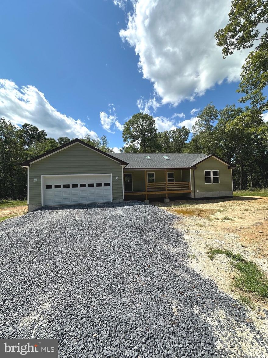 Projected completion date of mid summer.    Photos are of similar construction and do show some upgrades.   Builder has many colors and upgrades available for the buyer to select.  Here is the 5 acre retreat you have been waiting for.   This house features 4 bedrooms and 3 bathrooms.  The open floor plan makes this house an entertainers dream.  The basement will be finished and feature a 4th bedroom and 3rd bedroom. extra living space, and office/flex room.