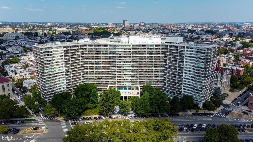 This unit is priced to sell "AS IS." Here is your opportunity to put your own stamp on an 1166 square foot unit with a balcony in The Philadelphian. Most of the unit is just the way it was sold in the 60's with the exception of some appliances.  The building is very well known for its ability to make life easy. The amenities under the roof include a bank, grocery store, beauty parlor, pharmacy, indoor/outdoor pools and more. There is shuttle service around the city 6 days a week offering you quick save access to the theaters, restaurants and additional in city shopping. The resident's committees and clubs schedule a full array of interesting speakers and activities. The HOA fee includes all utilities, basic cable, internet, indoor/outdoor pools and shuttle service around the city 6 days a week There is valet underground parking for $209/mo. on a first come first serve basis. The building has a no smoking no pet policy. Approved service animals are permitted. If you ever wanted to live in the city but felt everything was overpriced for the size now is the time to take a look.  Unit is empty and easy to show.