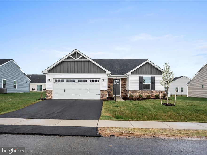 Why wait to build when you can move right into this practically brand-new beauty—less than a year old and ready for YOU! Located in the sought-after Cardinal Pointe community, this one-level stunner offers 3 bedrooms, 2 full baths, and 1,338 square feet of smart, stylish living.  Step inside to find easy-care vinyl plank flooring. The heart of the home? A fabulous kitchen featuring granite countertops, an island perfect for entertaining, and stainless-steel appliances that’ll make any chef smile. The open dining area flows seamlessly into the great room, with sliding doors that lead right to your fenced backyard.  The private owner’s suite is your personal retreat with a massive walk-in closet, dual vanity, and a walk-in shower complete with a built-in seat. Two more spacious bedrooms, a full hall bath, and a separate laundry room round out this thoughtfully designed floorplan.  Location? You’ve got it all! Enjoy quick access to restaurants, shopping, and schools, plus major highways like I-81, I-70, I-270, and I-68—making commuting a breeze. And with Maryland and Virginia just a hop, skip, and a jump away, you’re right in the center of it all.  Don’t miss out—schedule your private tour today of this move-in ready gem in Cardinal Pointe. Your next chapter starts here!