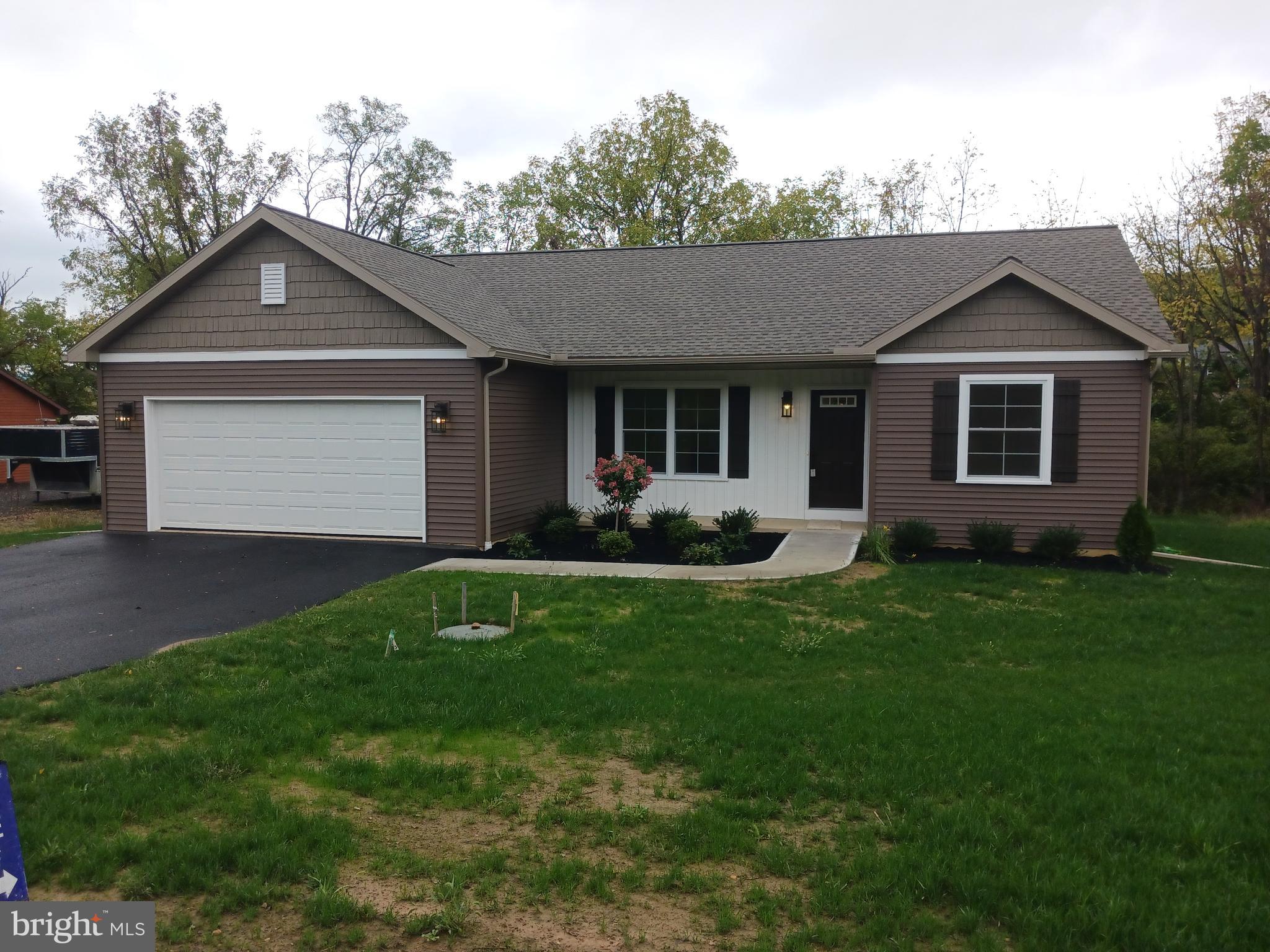 Come see the ''Jefferson''! New construction one floor living with two car garage and secluded deck. Interior features open floor plan with Yorktowne Lansing kitchen cabinets and granite countertop. Selected photos virtually Staged.