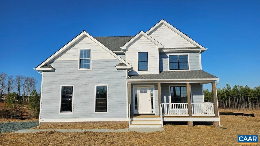 Still time to make selections! Welcome to this beautiful new construction home offering over 1,900 sq ft of thoughtfully designed living space, set on a 1.5+ acre pasture lot in Louisa County. Tucked away on a quiet dead-end street, this home offers privacy and peaceful surroundings. The open-concept main level features a spacious living area and a great kitchen with granite countertops, stainless steel appliances, and plenty of cabinet space?perfect for everyday living and entertaining. A convenient half bath completes the first floor. Upstairs you?ll find all three bedrooms, including the primary suite, along with a full hall bath and a versatile second-floor flex room ideal for a home office, media room, or play space. Additional features include a 2-car attached garage and access via a shared gravel road. Located in the desirable Courtney Farms community with other lots and floor plans available. Photos are of a similar home and may include options, colors, or upgrades not planned for this specific home. Don?t miss the opportunity to personalize this home from the start!,Granite Counter