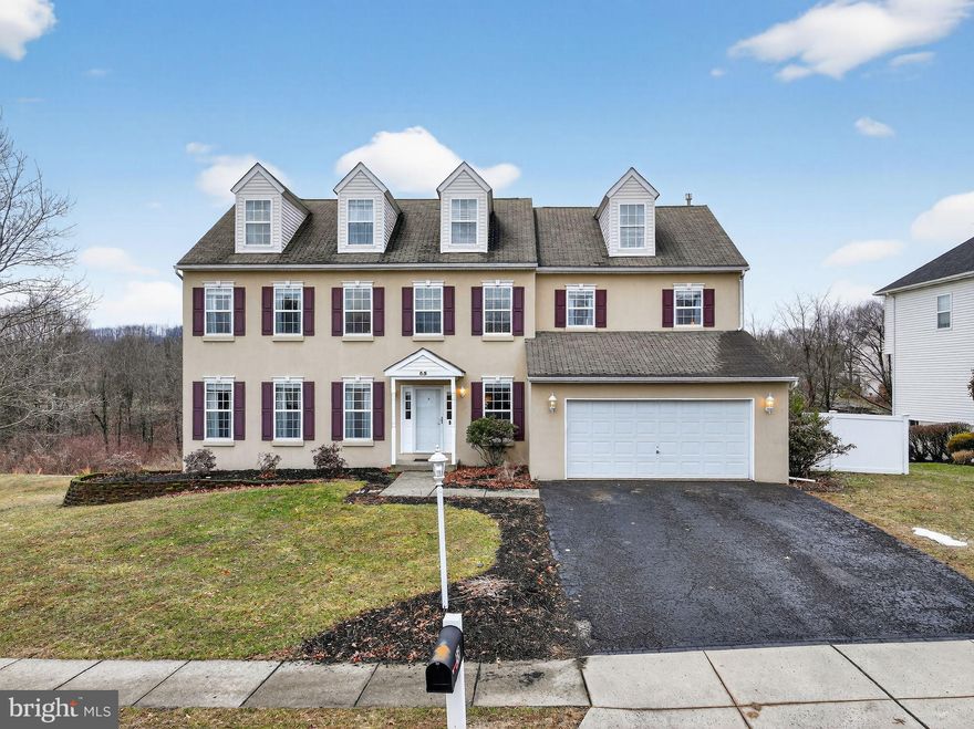 Welcome to this spacious and beautifully maintained 5-bedroom, 2.5-bath colonial home located in the Boyertown School District!  Step inside the inviting two-story foyer that sets the tone for the rest of the home. Just off the entrance, a large formal dining room offers plenty of space for hosting gatherings. Continue toward the back of the home where you’ll find a generous eat‑in kitchen featuring granite countertops, stainless steel appliances, and ample cabinet space—perfect for everyday living and entertaining.  Adjacent to the kitchen is a convenient home office, ideal for remote work or study. The expansive family room provides a warm and welcoming space to relax, unwind, or entertain guests. A laundry room and a half bath complete this well-designed main level.  Upstairs, you’ll discover four comfortably sized bedrooms along with a full hall bathroom. The primary suite boasts its own ensuite bathroom for added privacy and convenience.  But there’s more—head up to the third floor where a massive additional bedroom awaits. This impressive level adds approximately 1,116 sq ft of additional living space and is large enough to be split into two rooms, making it perfect for a guest suite, playroom, studio, or multi‑purpose area.  Outside, enjoy a large composite deck overlooking and surrounding the above‑ground pool and a fully fenced backyard—just in time for summer fun. The finished walk‑out basement adds even more living space, complete with sliding doors that lead to a patio and the backyard, creating a perfect indoor/outdoor flow.  Some updates include finishing the 3rd floor with its own mini-split system and a new hot water heater.  The pool has also been professionally maintained by Eagle Pool and Spa.  This home truly offers room for everyone, inside and out. Don’t miss your chance to make it yours!