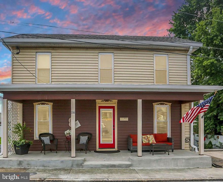 Notice the NEW PRICE!  MOTIVATED SELLERS! Your Marysville Dream Awaits!
Welcome to 116 William Street, a classic American beauty where timeless architecture meets modern comfort — all set in the heart of Marysville, PA, one of Central Pennsylvania’s most charming river towns.

From the moment you arrive, the full-length front porch with its vibrant red door whispers “come in and stay awhile.” Picture yourself sipping morning coffee as the sun peeks over Blue Mountain, chatting with neighbors, or simply taking in the gentle pace of small-town life.

Inside, light dances across the gleaming hardwood floors of the sun-filled Living Room, perfectly accented by soothing paint tones and a ceiling fan for year-round comfort. The adjoining Den offers a cozy reading spot, home office, or creative escape — the choice is yours.

The renovated Kitchen is a showstopper, featuring sleek hard-surface countertops, upgraded cabinetry, a mosaic tile backsplash, and a stainless-steel sink. Every detail — from the lighting fixtures to the finishes — has been chosen for style and function. All appliances are included, so you can start cooking from day one.

The cheerful Dining Area is framed by windows and built-in charm, ideal for hosting lively dinners or holiday celebrations. Upstairs, the Primary Bedroom is your peaceful retreat with warm hardwood floors and gentle lighting. The updated full bath sparkles with fresh finishes, while the versatile extra room — currently a dressing area — could easily be Bedroom #3.

Step outside to your private backyard sanctuary: a spacious deck with a pergola for al fresco dining, a lush landscaped garden path, and shaded nooks for afternoon lounging.

Why Marysville?
This is more than a home — it’s a lifestyle. Nestled between the Susquehanna River and Blue Mountain, Marysville offers small-town warmth with easy access to Harrisburg. Spend summer evenings at the beloved Marysville Lions Club Carnival, cool off at the community pool, explore scenic walking trails, or cast a line at the local fishing pond. Here, neighbors wave hello, kids play in the park, and every season brings a reason to gather.

Whether you’re enjoying the front porch swing, entertaining on the deck, or strolling into town for an event, this home delivers the perfect mix of nature, community, and comfort.

Call your REALTOR® today and make 116 William Street your Marysville masterpiece!