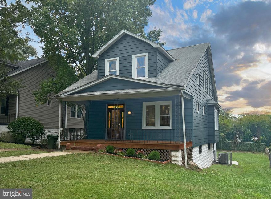 3205 Beverly Rd –Beverly Hills neighborhood
Nestled among mature trees in a quiet, safe neighborhood, this charming 1930 Craftsman home has been completely renovated from the ground up. Every detail has been thoughtfully restored and updated to combine timeless character with modern comfort.

The renovation includes a full rewire with new, code-compliant electrical, a complete re-plumbing to meet Baltimore City standards, and installation of a high-efficiency 90% HVAC heating and cooling system.

Original features have been carefully preserved, including the natural hardwood flooring, refinished wood staircase, and beautifully restored moldings. Modern updates blend seamlessly, such as a coffered dining room ceiling with recessed lighting and a brand-new gourmet kitchen with granite countertops and stainless steel appliances.

The main level features a stylish new powder room, while the second-floor bathroom has been restored with a contemporary vanity and ornate glass vessel sink. Upstairs, each bedroom boasts a spacious walk-in closet, vintage-style door hardware, plush carpeting, and updated light fixtures.

This home is a perfect mix of historic charm and modern luxury, ready to welcome its next owner.