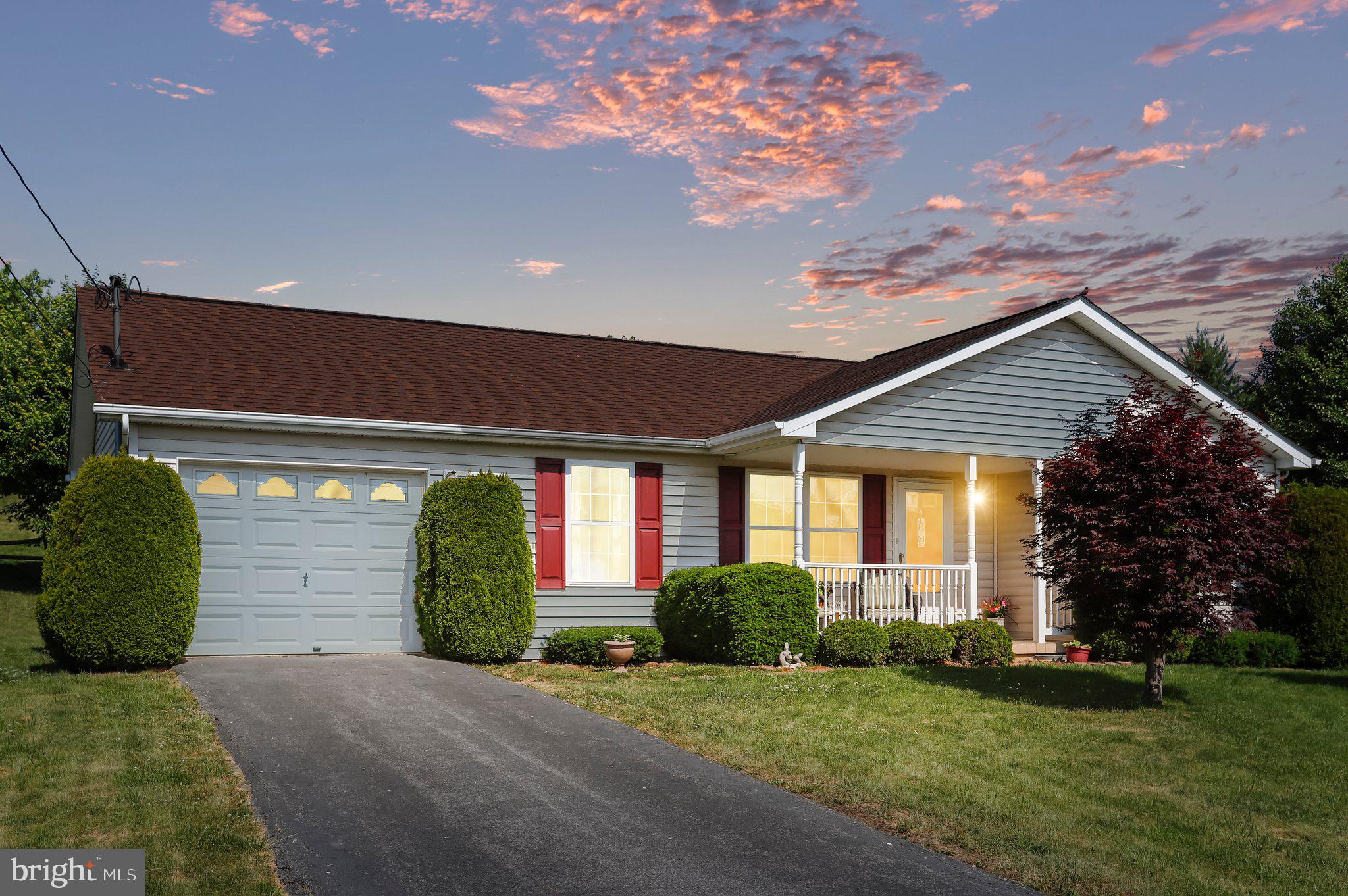 JUST LISTED! Cute and cozy, one level living! 3 BR and 1 Bath well maintained rancher in Pikeside Meadows is ready for a new owner. Only 5 minutes to Target, Walmart, I-81, gas and food. Perfect for just starting out or downsizing. Great front porch and back deck for relaxing and entertaining. Laundry in Kitchen. HVAC is only 2 years old. Architectural shingle roof just 5 years old. Furniture is also for sale.