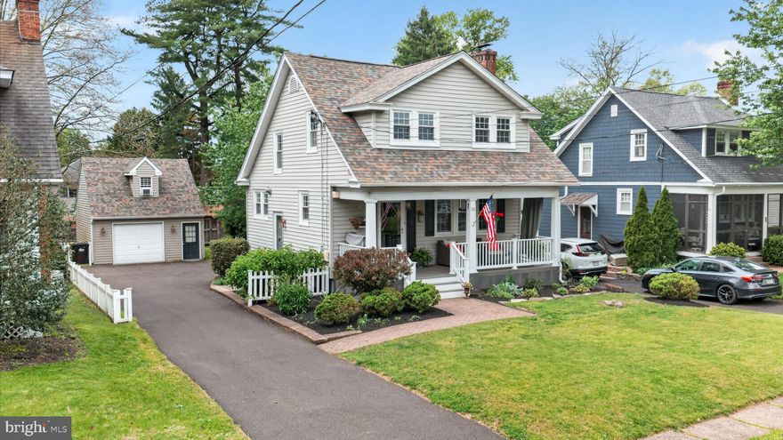 Welcome to 26 Mercer Avenue, a charming Craftsman-style home nestled in the desirable Fonthill neighborhood of Doylestown Borough, just a short walk to town. From the inviting front porch to the character-filled interior, this home blends timeless details with thoughtful updates. Step inside to find hardwood floors throughout, a spacious living room with a cozy wood-burning fireplace, and a seamless flow into the dining room. French doors open to the rear deck and private backyard, creating the perfect space for indoor-outdoor living. The kitchen features granite countertops, a farmhouse sink, and a Viking professional hood, offering both style and function. A convenient first-floor powder room and side entrance add to the home’s practicality. The finished lower level expands your living space with exposed brick, a wall of cabinetry with backsplash and counter space, and an open recreation area ideal for work or play. There is also a laundry area. Upstairs, you’ll find three bedrooms and a completely renovated hall bath with a heated ceramic tile floor, a custom tile spa-style shower, a Toto washlet bidet toilet, a tall wall-mounted towel warmer, and a skylight.  A walk-up attic provides additional storage. The oversized one-car garage includes a workbench and a finished upper level with knotty pine, perfect for hobbies, crafting, or a creative retreat. Enjoy being just minutes from the heart of historic Doylestown Borough, with its shops, restaurants, movie theater, and cultural attractions, as well as nearby walking trails at Fonthill Castle and Moravian Tile Works. New  Roof 2025. 
A rare opportunity to own a home full of charm, character, and an unbeatable location.